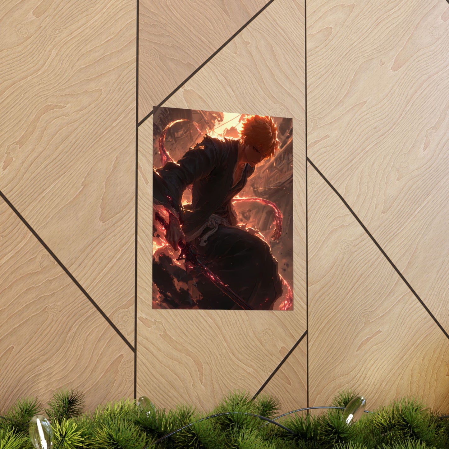 Ichigo Kurosaki Bleach Thousand Year Blood War Anime Matte Vertical Poster Wall Art