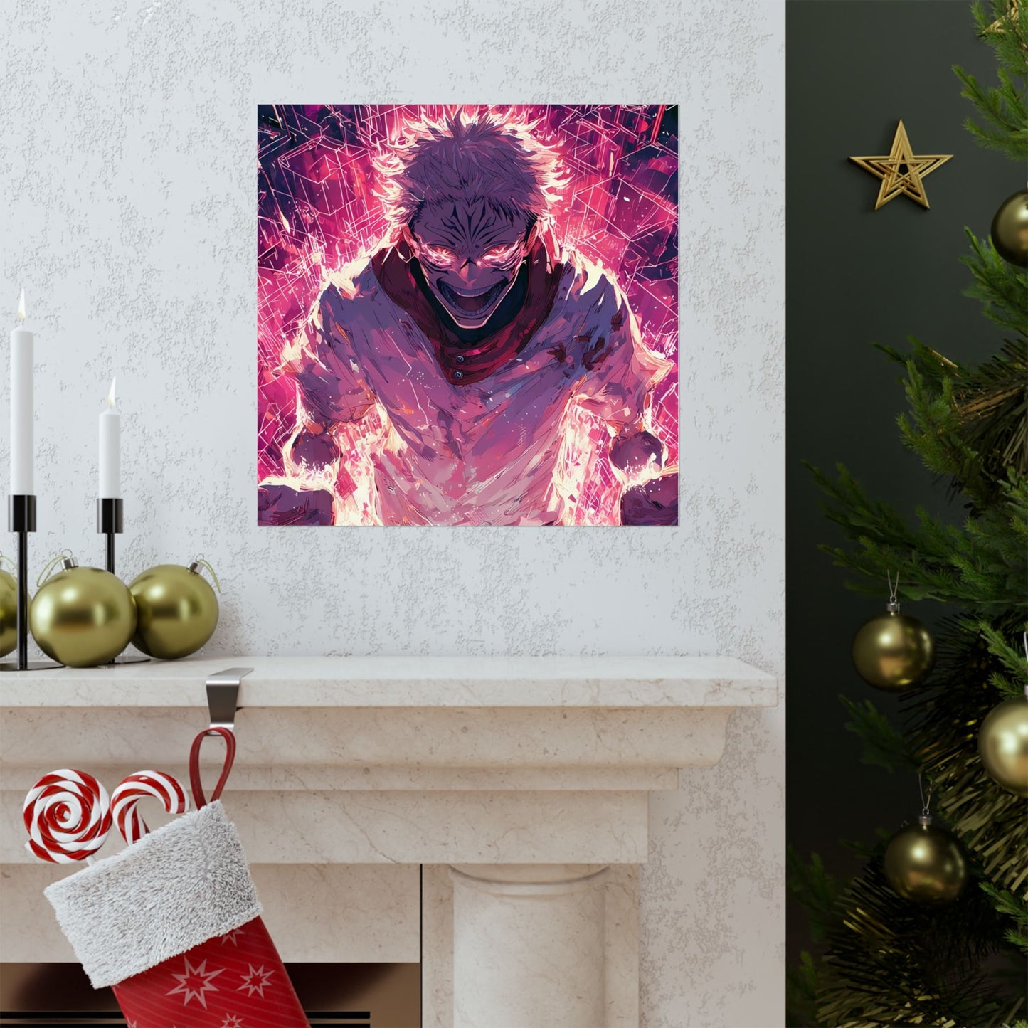Ryomen Sukuna, Jujutsu Kaisen Anime Fan Art Vertical Poster Wall Art