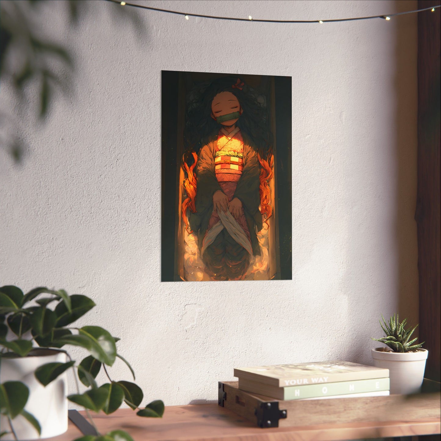 Sleeping Nezuko, Demon Slayer Anime Matte Vertical Poster Wall Art