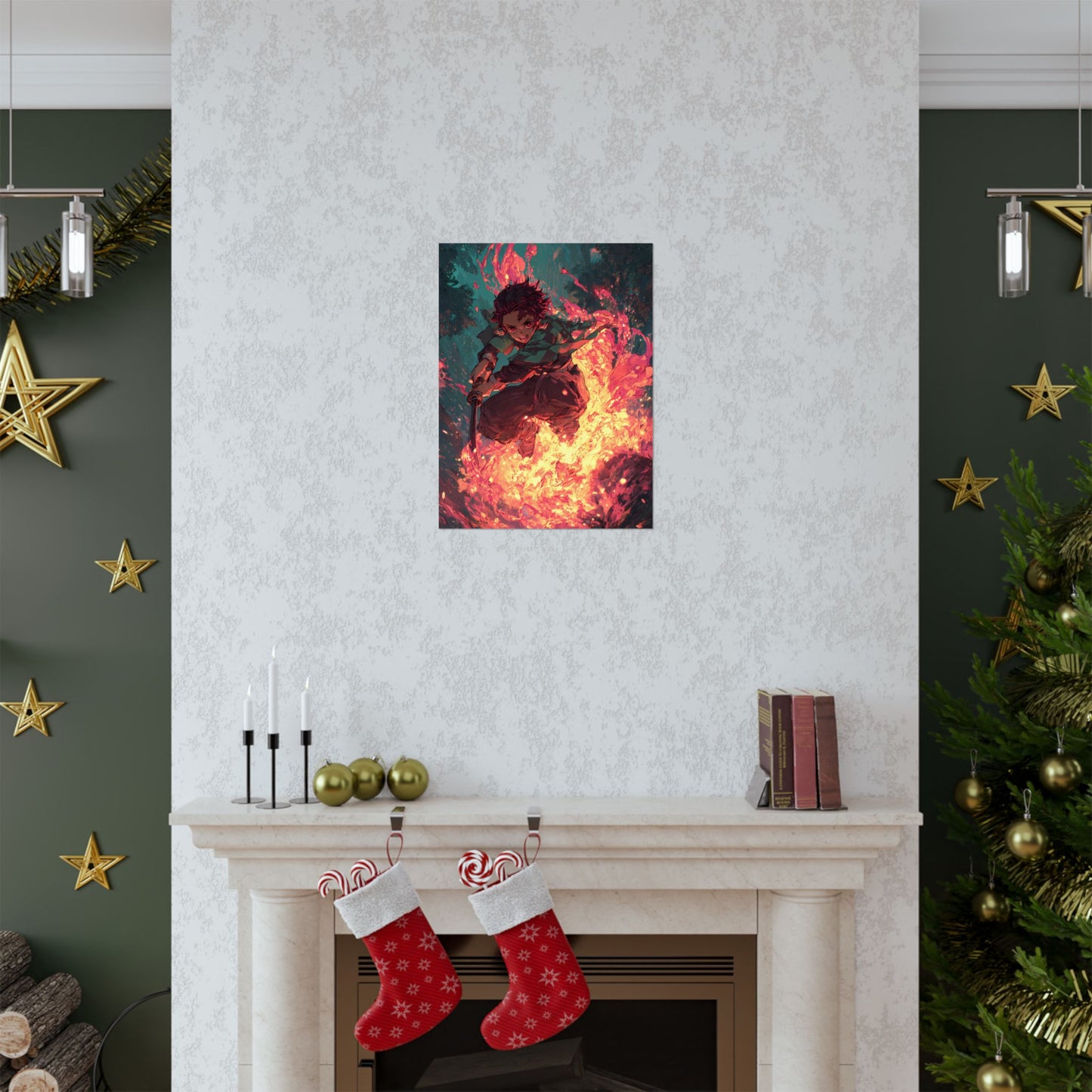 Tanjiro Kamado Hinokami Kagura, Demon Slayer Anime Matte Vertical Poster Wall Art