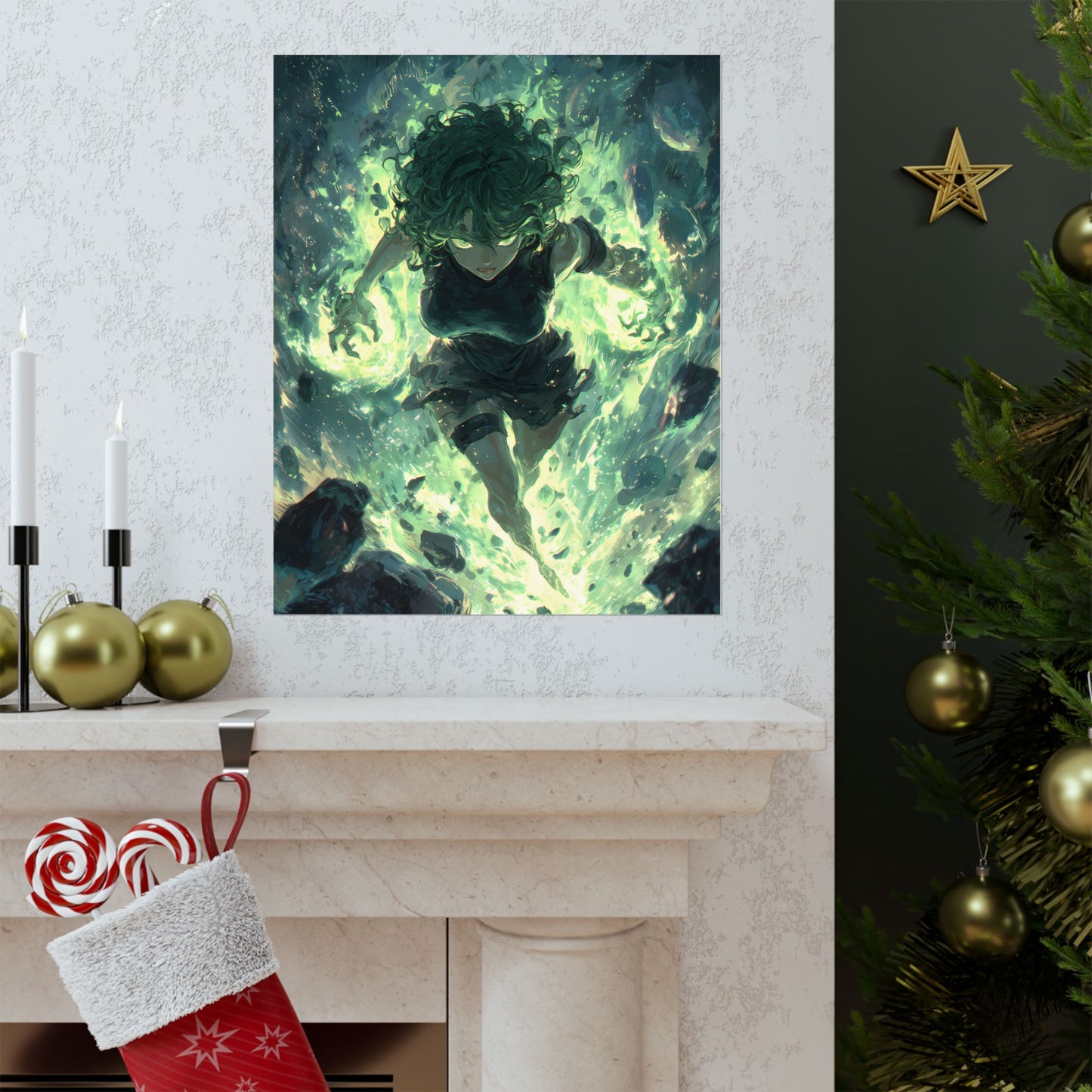 Tornado Of Terror Tatsumaki, One Punch Man Anime Matte Vertical Poster Wall Art