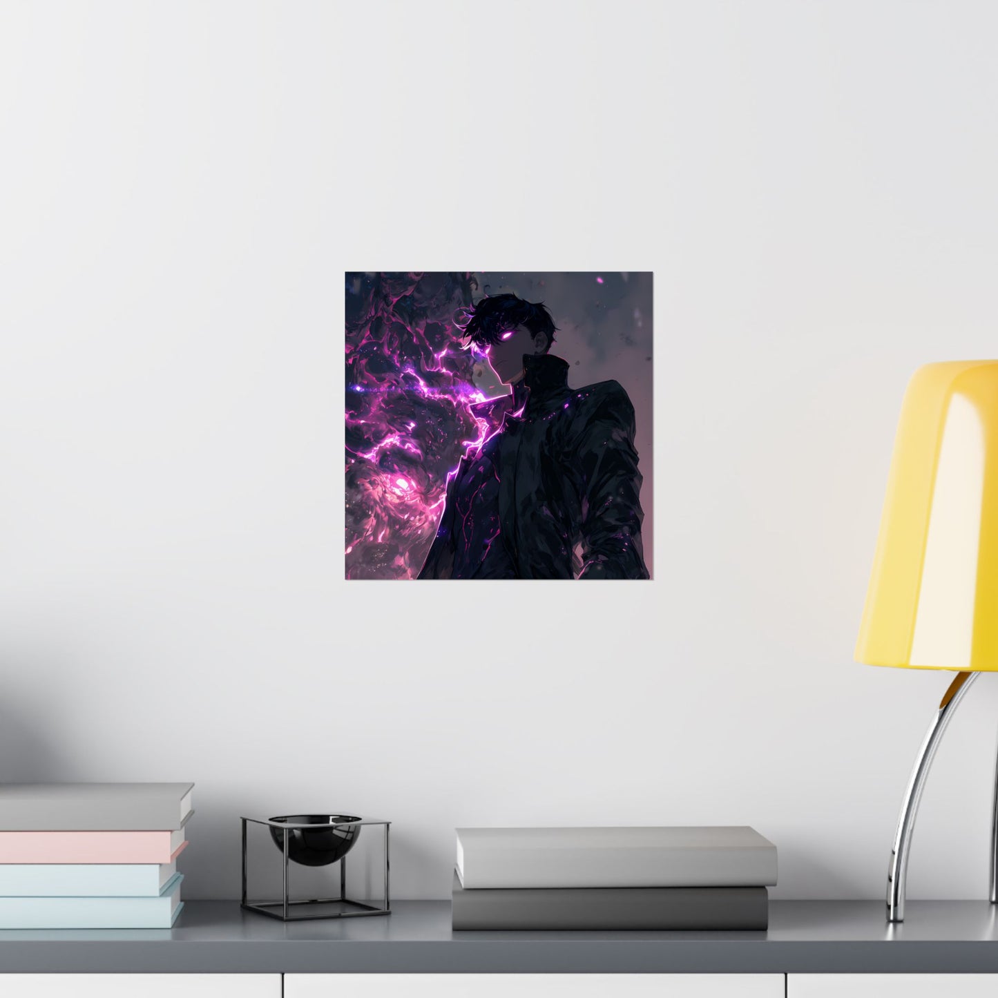 Solo Leveling Sung Jinwoo Shadow Monarch Anime Fan Art Matte Vertical Poster Wall Art