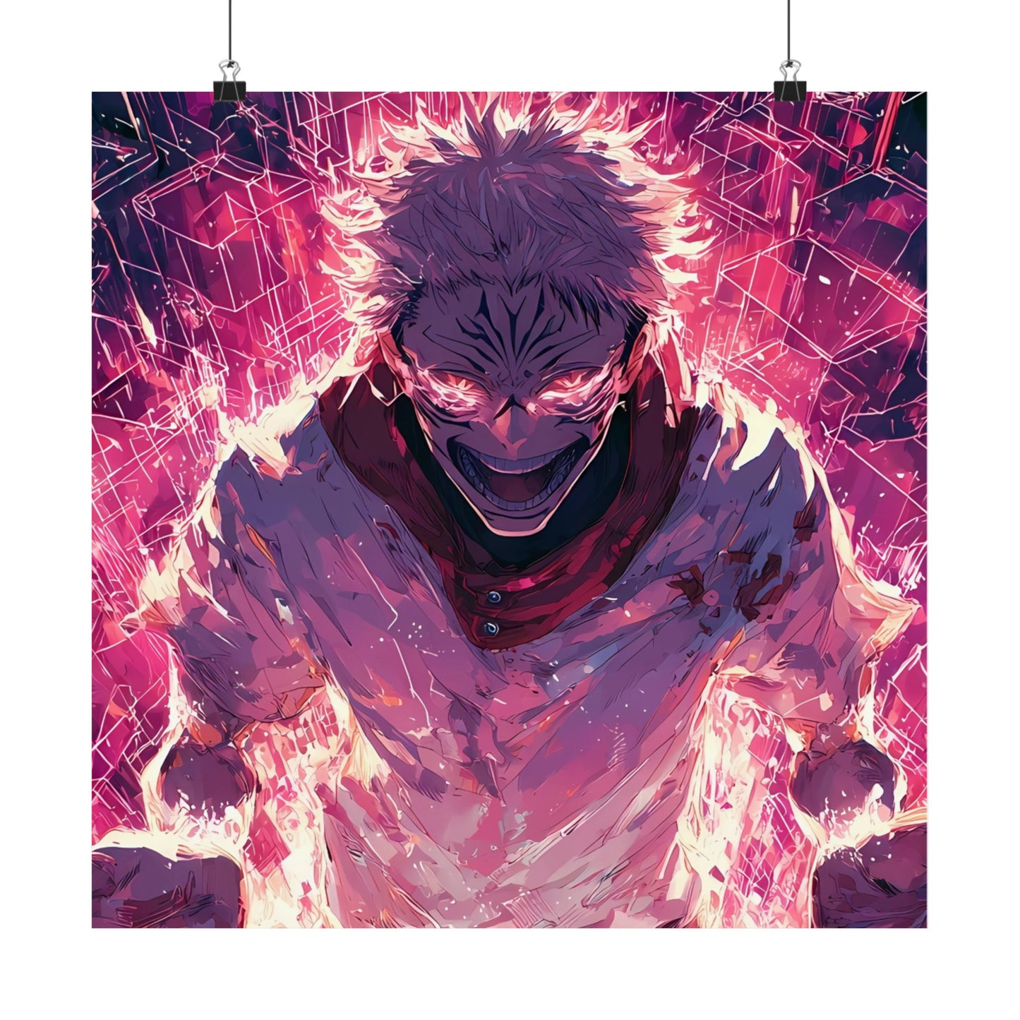 Ryomen Sukuna, Jujutsu Kaisen Anime Fan Art Vertical Poster Wall Art