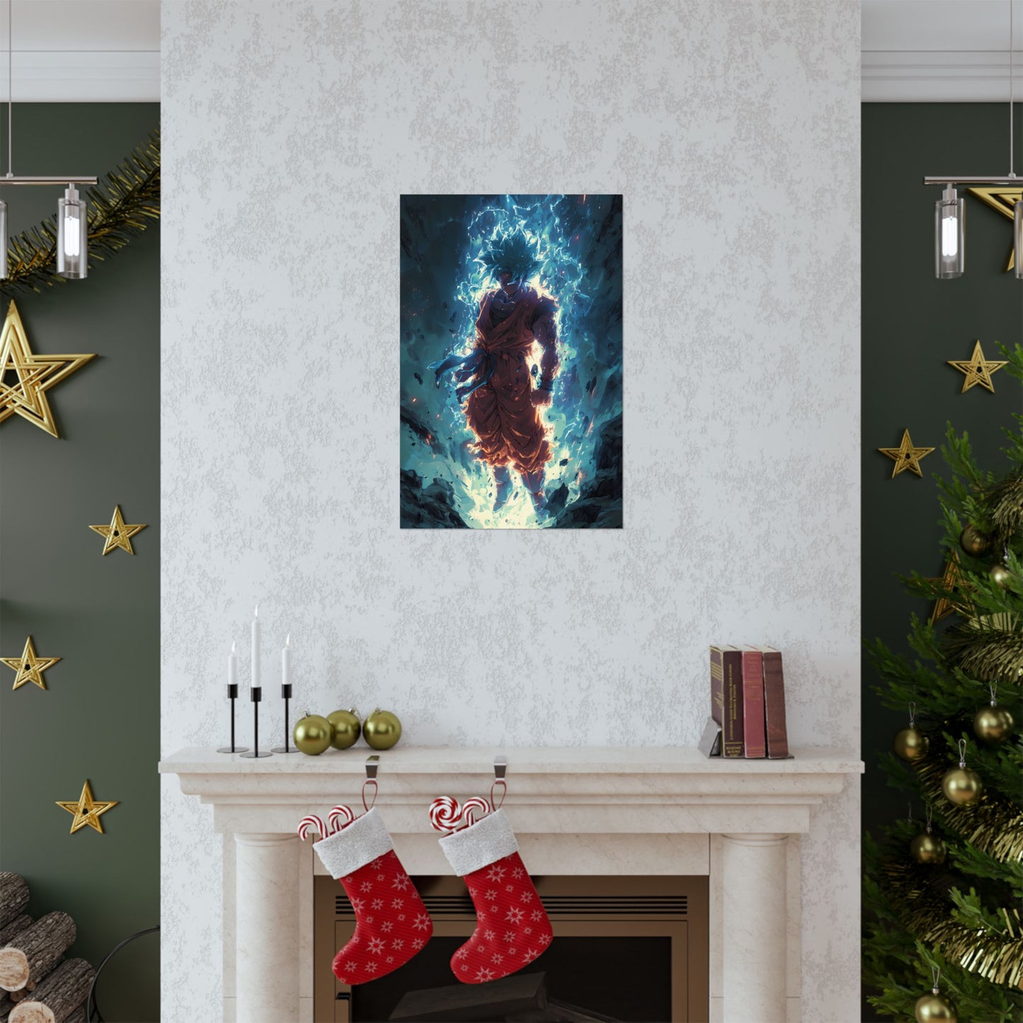 Super Saiyan Blue Goku, Dragon Ball Super Anime Fan Art Matte Vertical Poster Wall Art