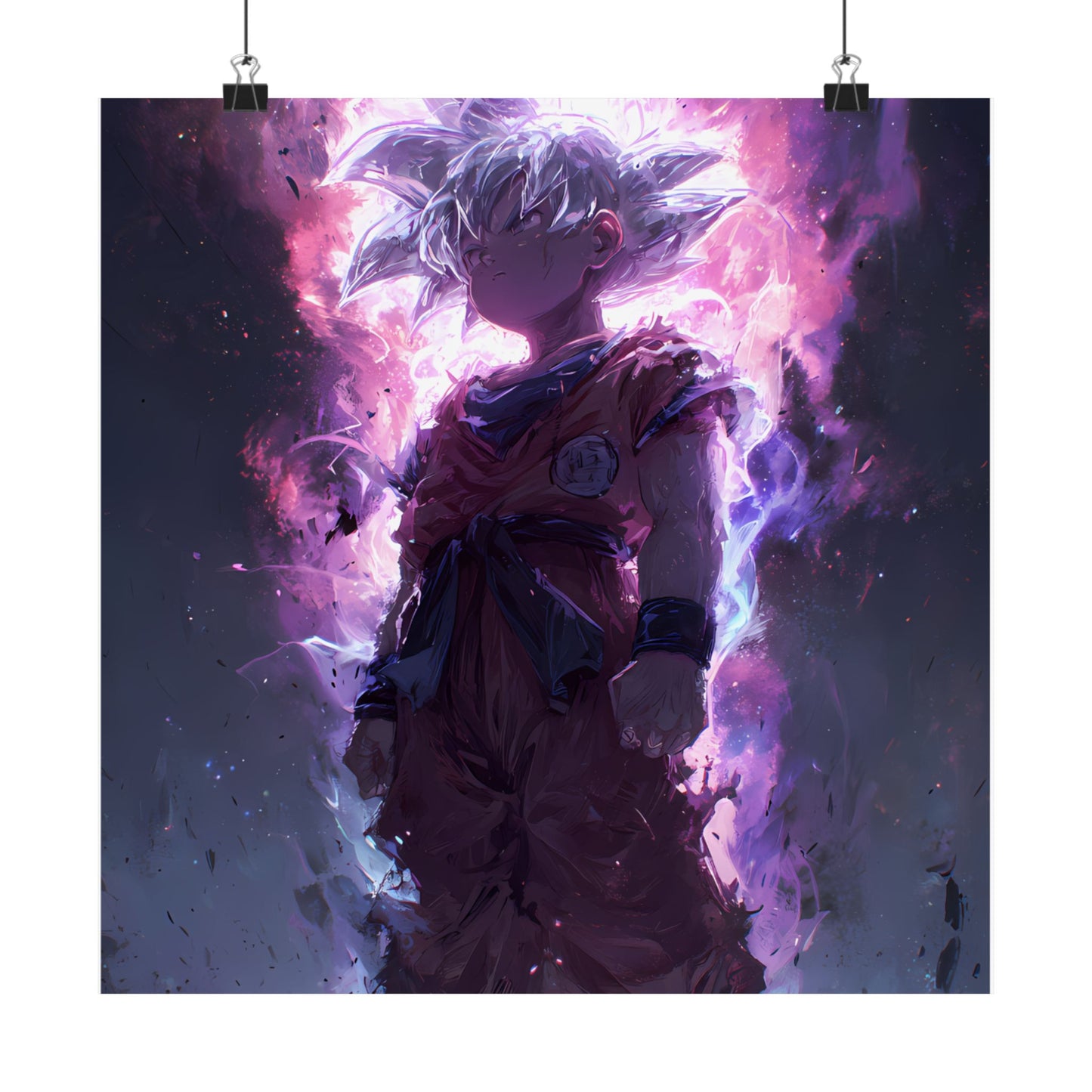 Ultra Instinct Kid Goku, UI Dragon Ball Super Matte Vertical Poster Wall Art