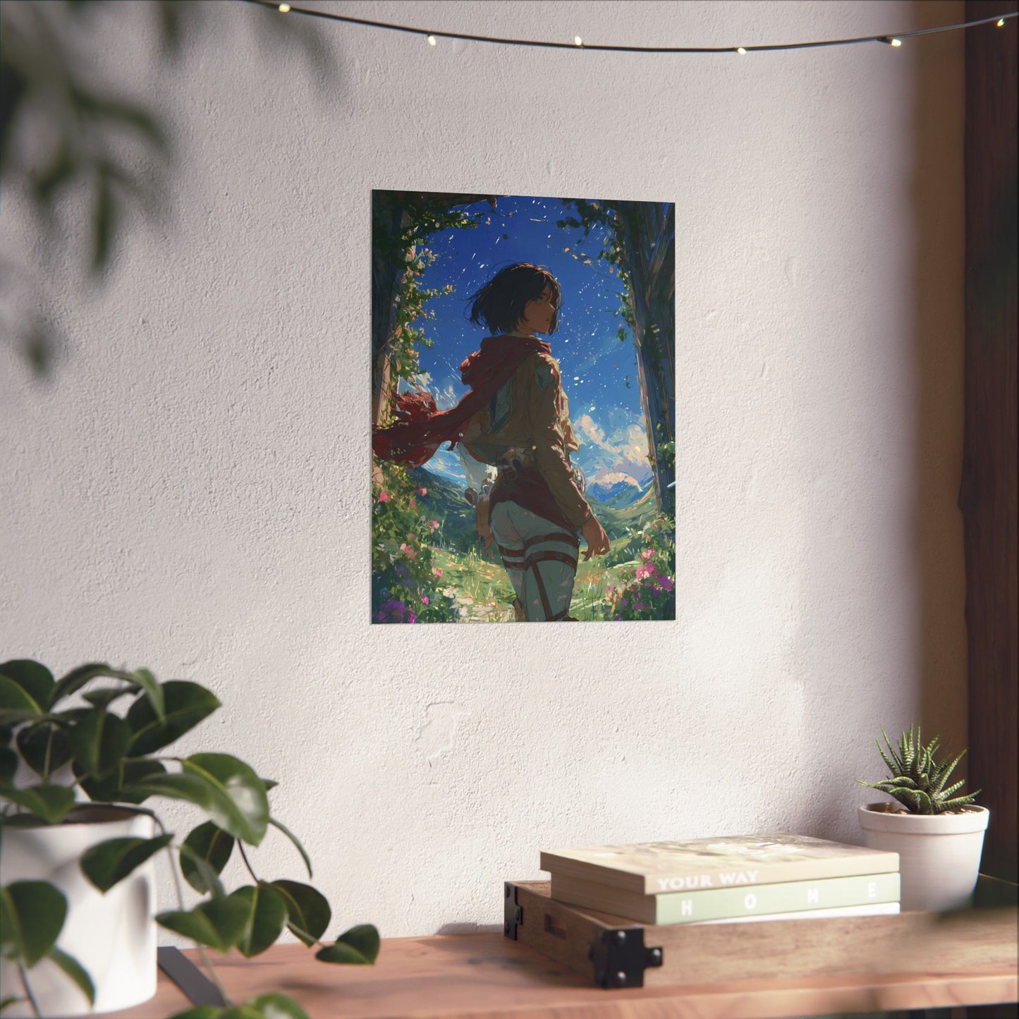 Mikasa Ackerman, Attack On Titan Anime Fan Art Matte Vertical Poster Wall Art