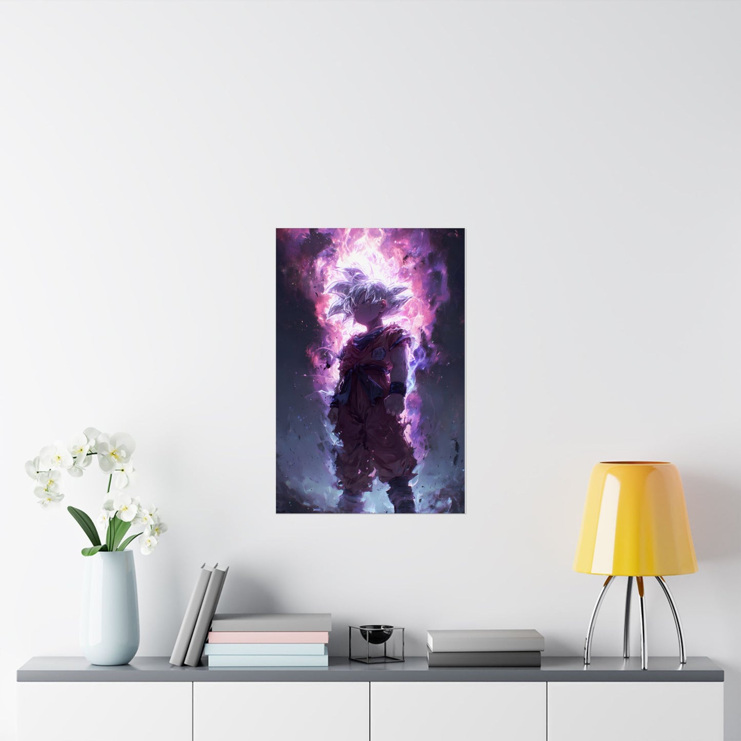 Ultra Instinct Kid Goku, UI Dragon Ball Super Matte Vertical Poster Wall Art