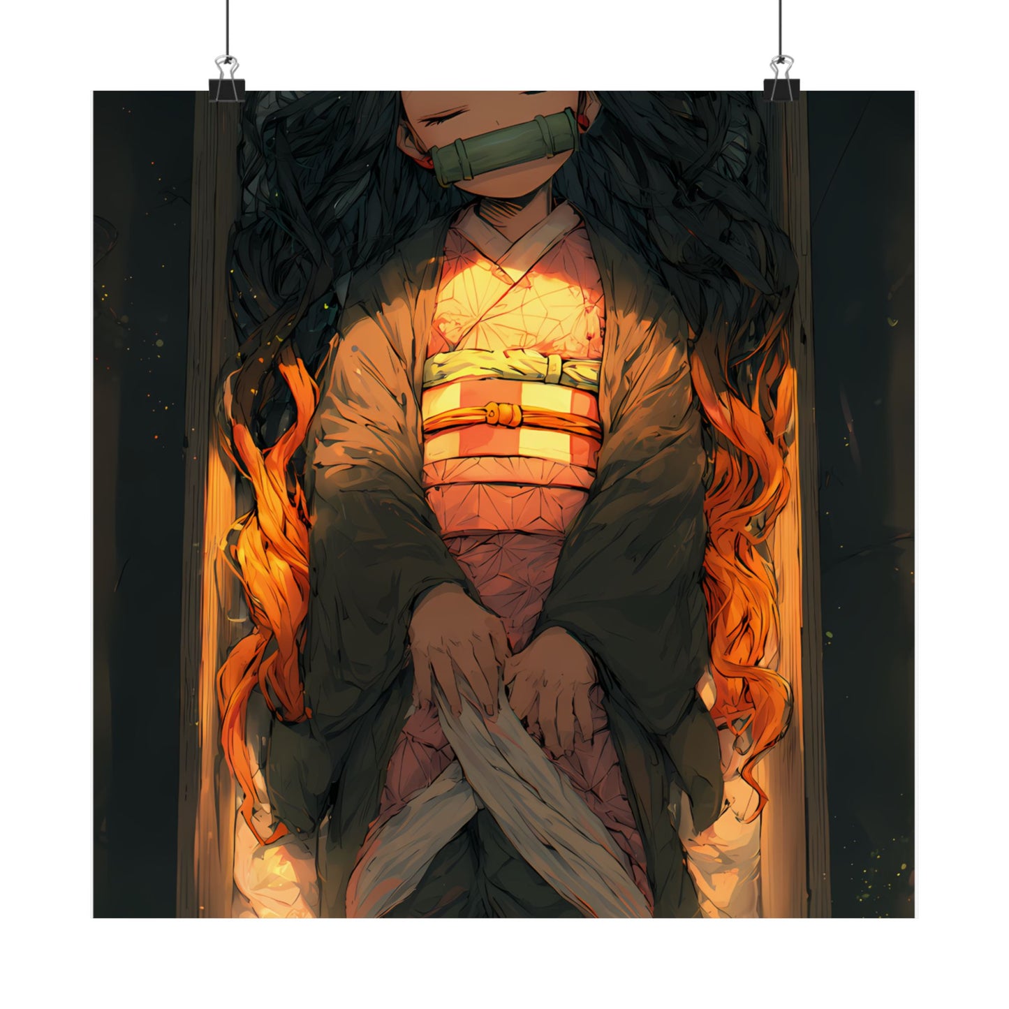 Sleeping Nezuko, Demon Slayer Anime Matte Vertical Poster Wall Art