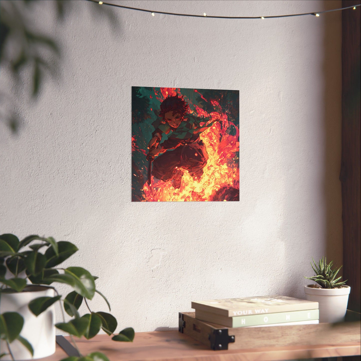 Tanjiro Kamado Hinokami Kagura, Demon Slayer Anime Matte Vertical Poster Wall Art