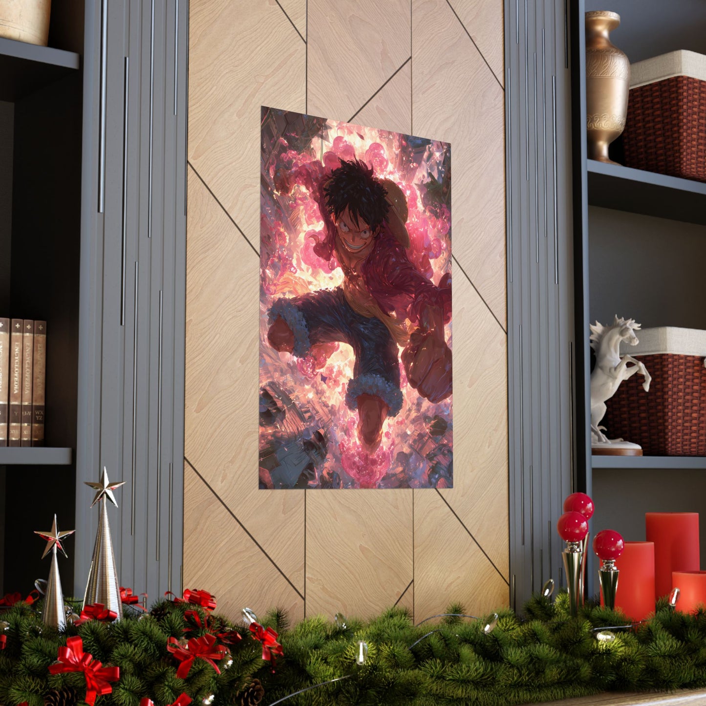 Monkey D. Luffy, One Piece Anime Gomu Gomu No Mi Matte Vertical Poster Wall Art