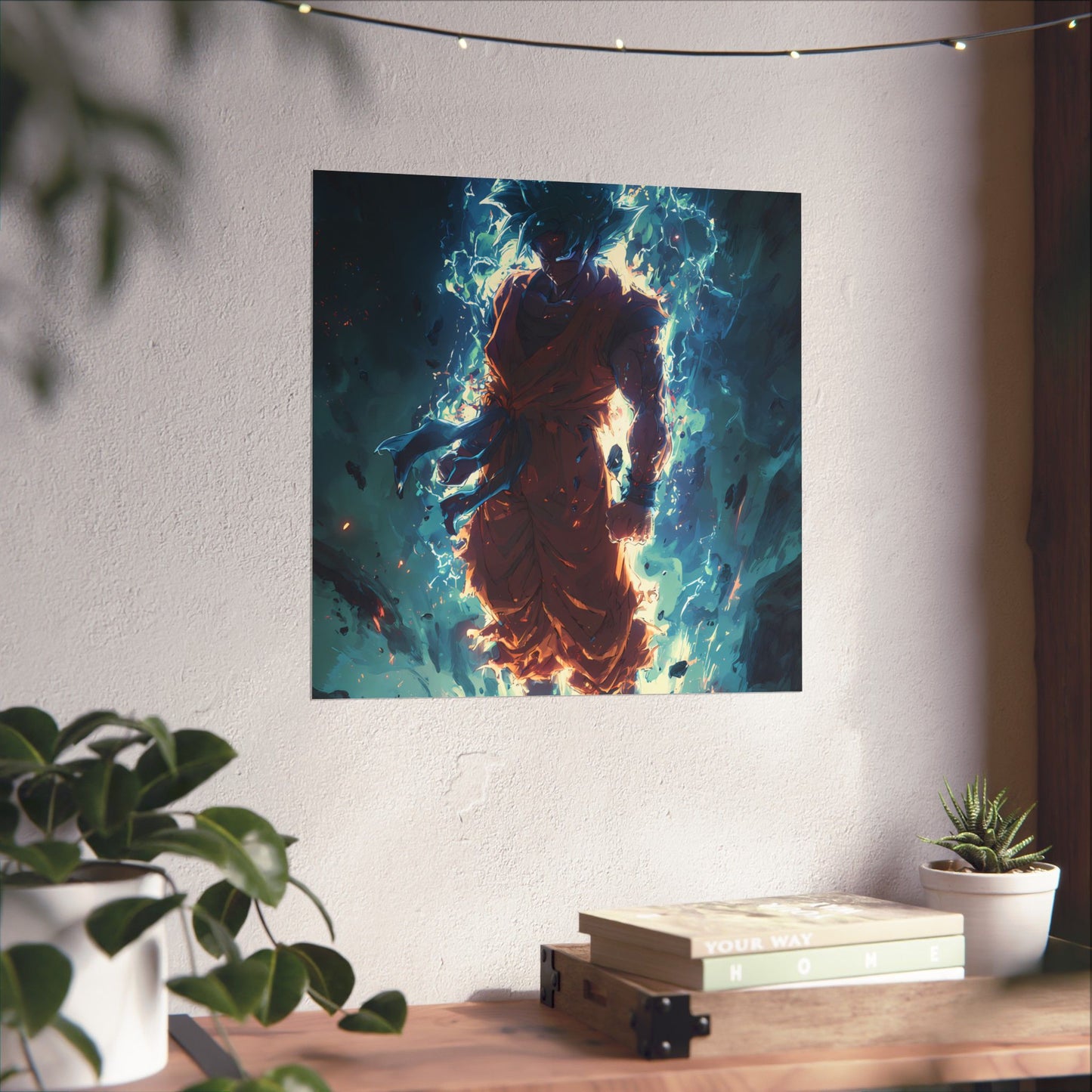 Super Saiyan Blue Goku, Dragon Ball Super Anime Fan Art Matte Vertical Poster Wall Art