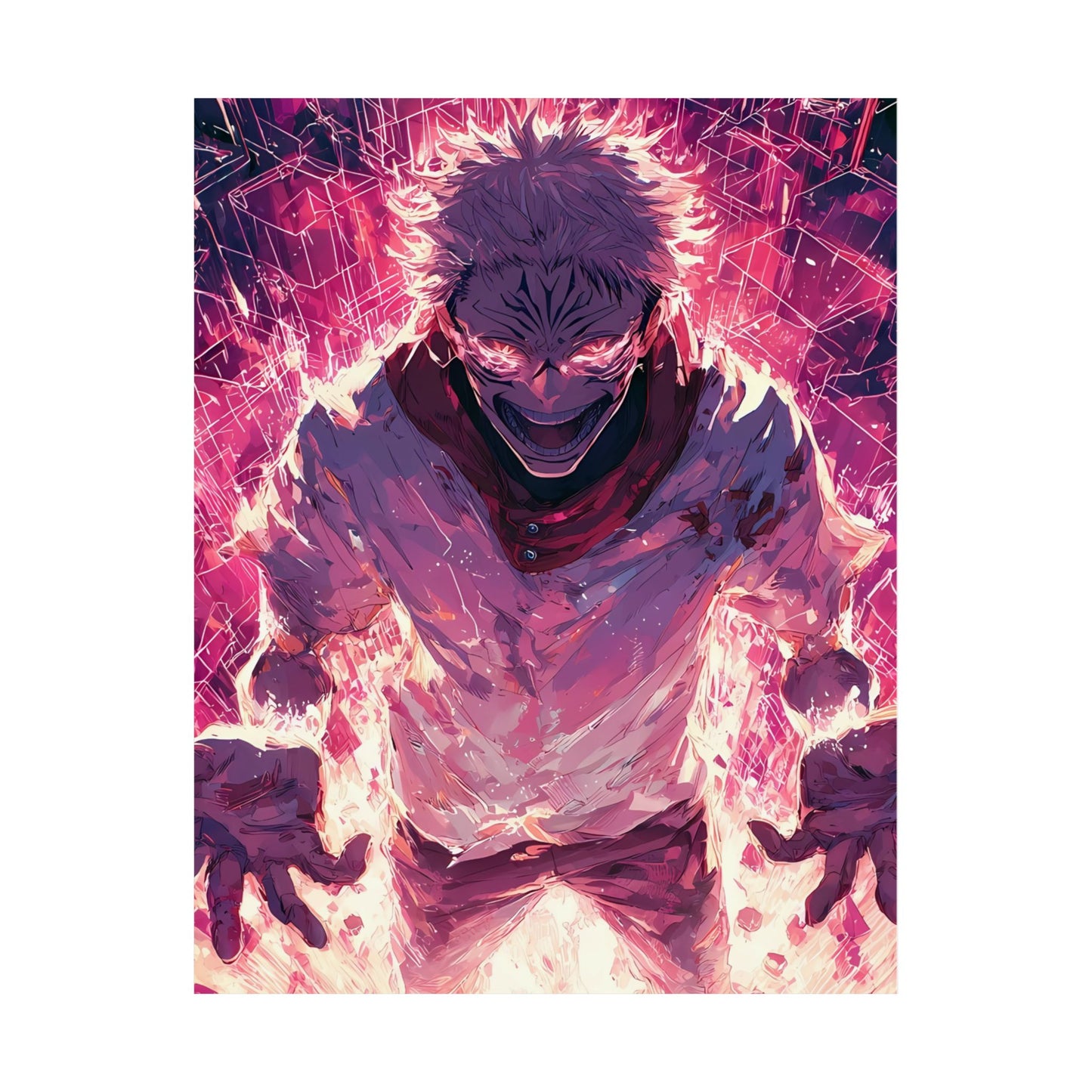 Ryomen Sukuna, Jujutsu Kaisen Anime Fan Art Vertical Poster Wall Art