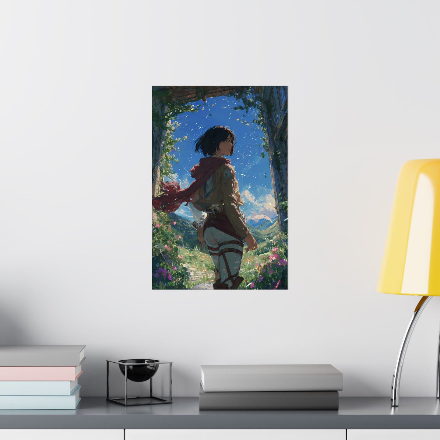 Mikasa Ackerman, Attack On Titan Anime Fan Art Matte Vertical Poster Wall Art