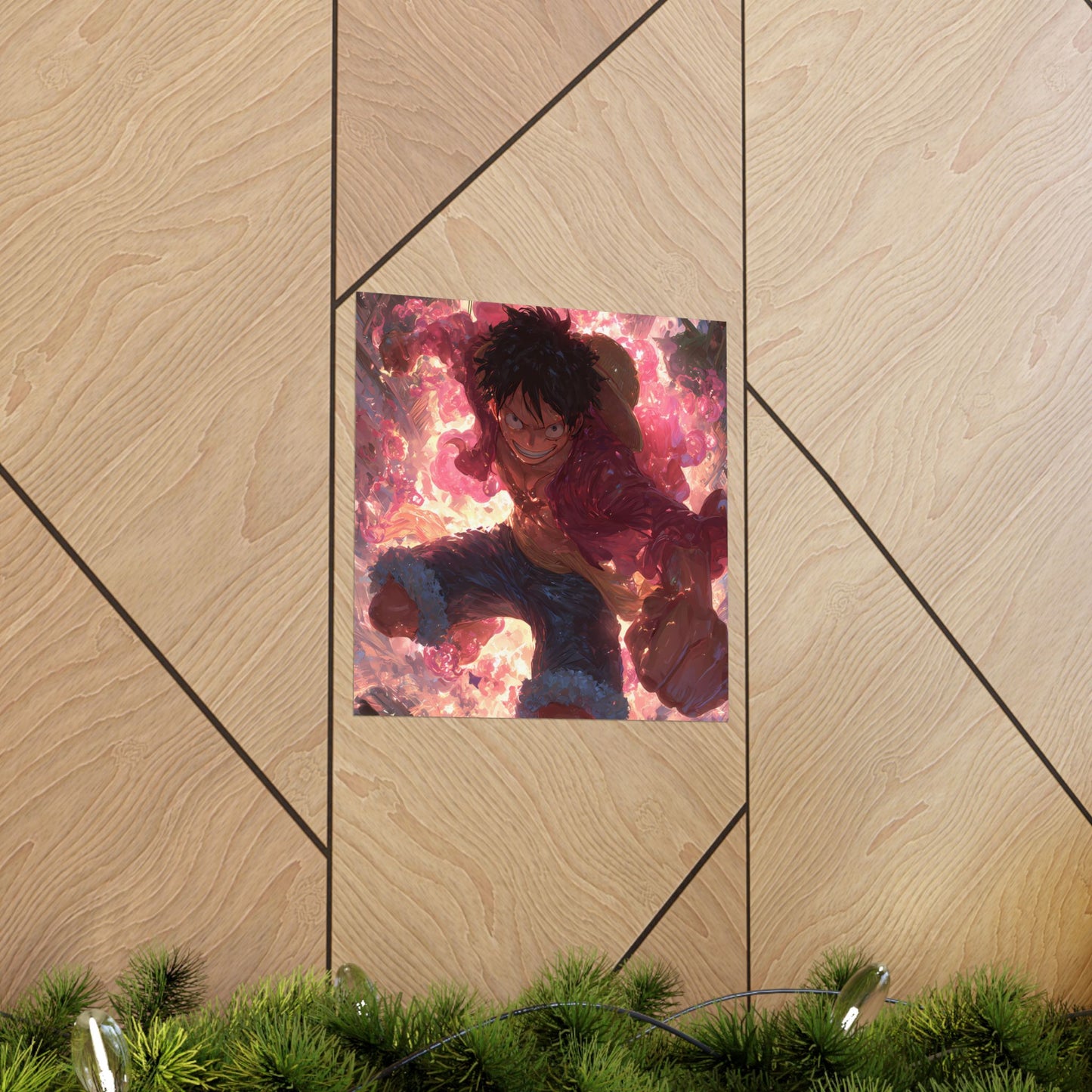 Monkey D. Luffy, One Piece Anime Gomu Gomu No Mi Matte Vertical Poster Wall Art