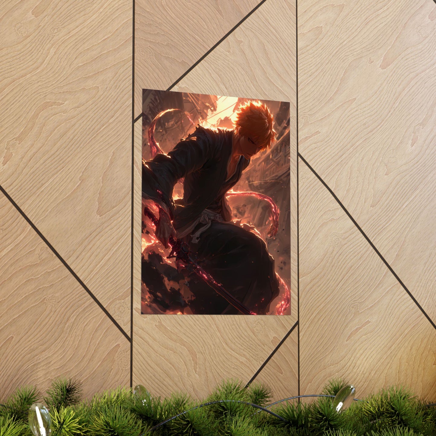 Ichigo Kurosaki Bleach Thousand Year Blood War Anime Matte Vertical Poster Wall Art