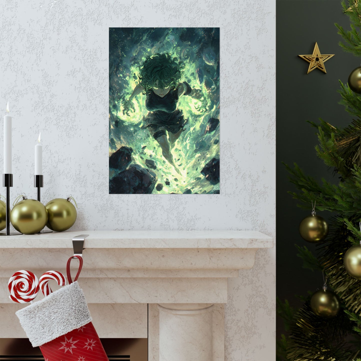 Tornado Of Terror Tatsumaki, One Punch Man Anime Matte Vertical Poster Wall Art