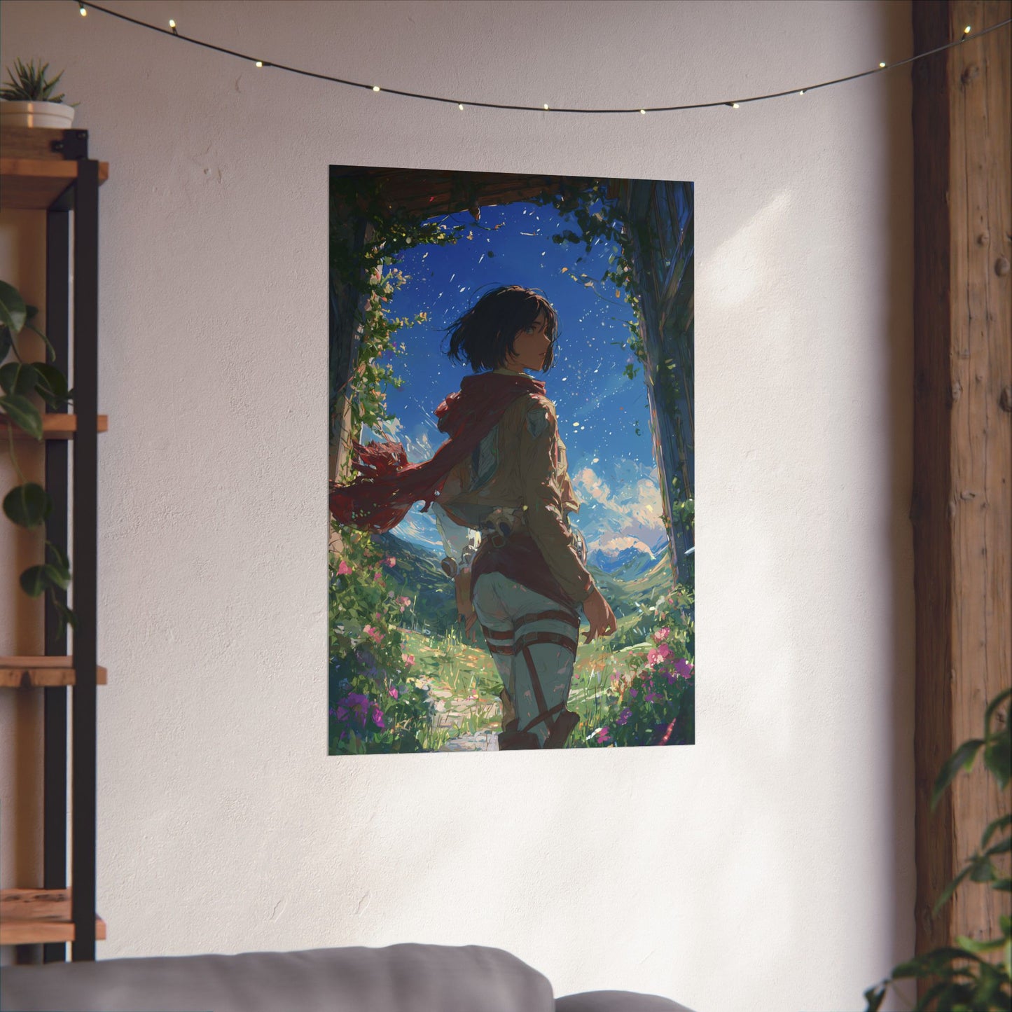 Mikasa Ackerman, Attack On Titan Anime Fan Art Matte Vertical Poster Wall Art