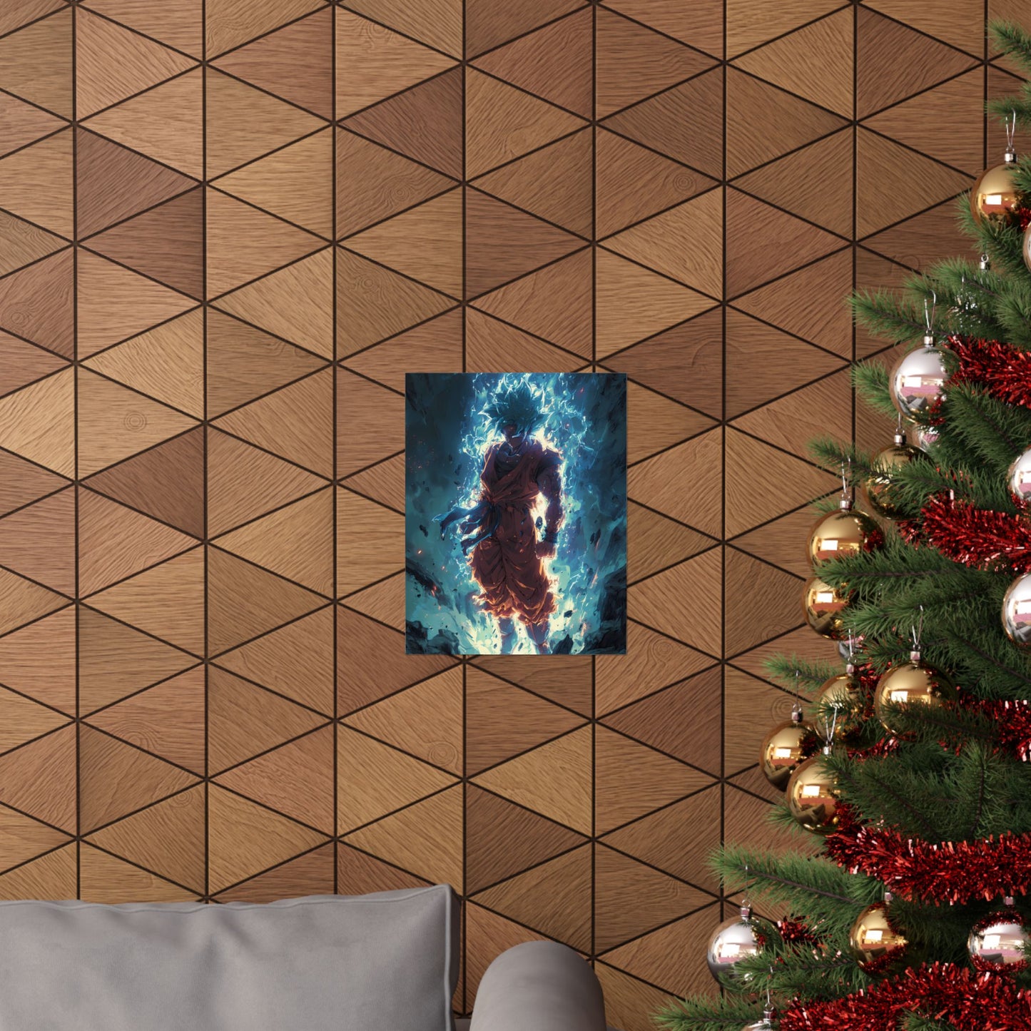 Super Saiyan Blue Goku, Dragon Ball Super Anime Fan Art Matte Vertical Poster Wall Art