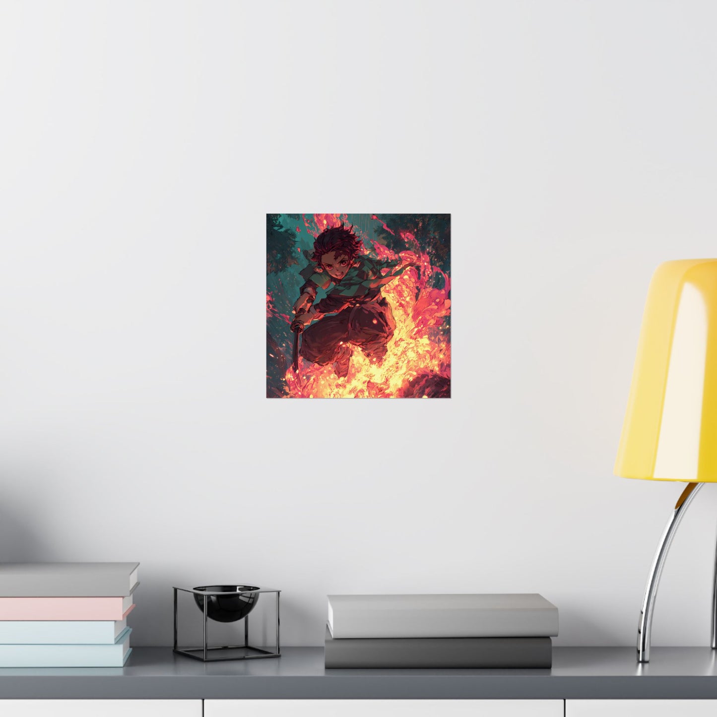 Tanjiro Kamado Hinokami Kagura, Demon Slayer Anime Matte Vertical Poster Wall Art