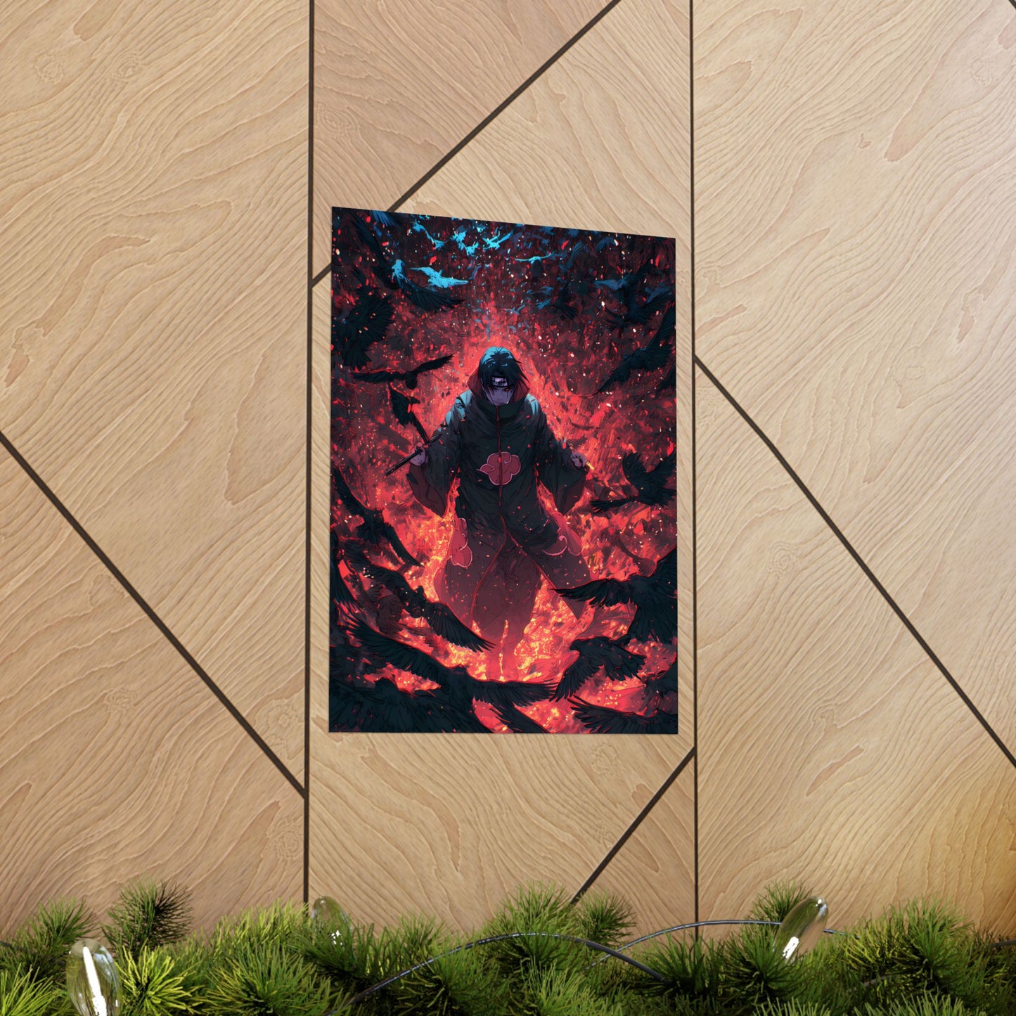 Itachi Uchiha, Tsukuyomi Naruto Shippuden Anime Fan Art Vertical Poster Wall Art