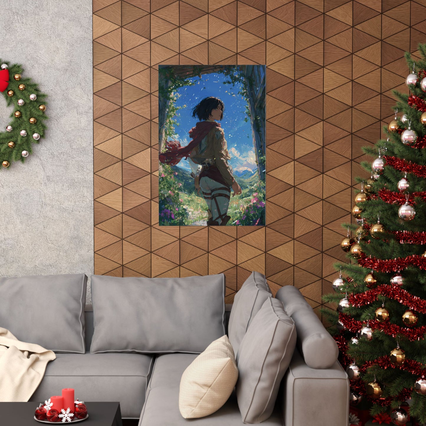 Mikasa Ackerman, Attack On Titan Anime Fan Art Matte Vertical Poster Wall Art