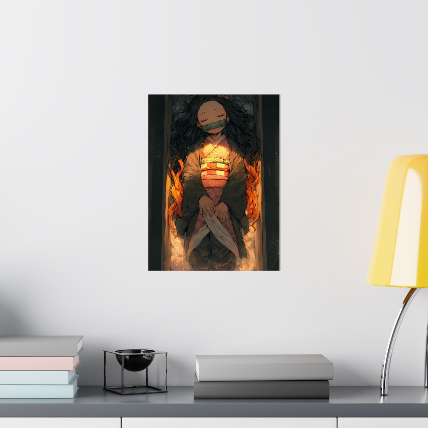 Sleeping Nezuko, Demon Slayer Anime Matte Vertical Poster Wall Art