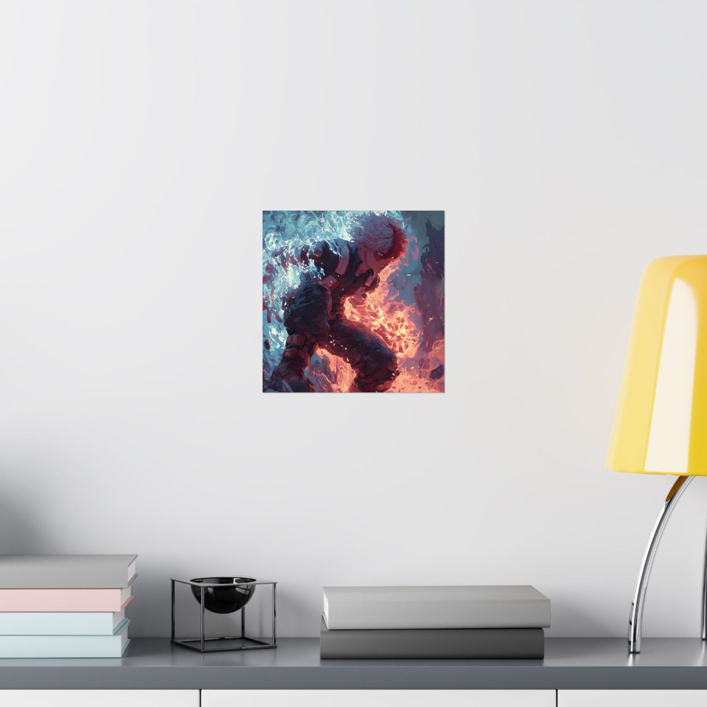 Icy Flames Shoto Todoroki My Hero Academia Anime Matte Vertical Poster Wall Art