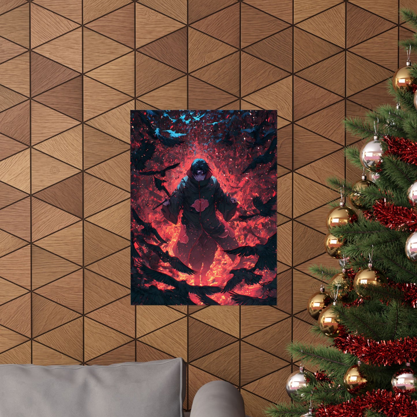 Itachi Uchiha, Tsukuyomi Naruto Shippuden Anime Fan Art Vertical Poster Wall Art