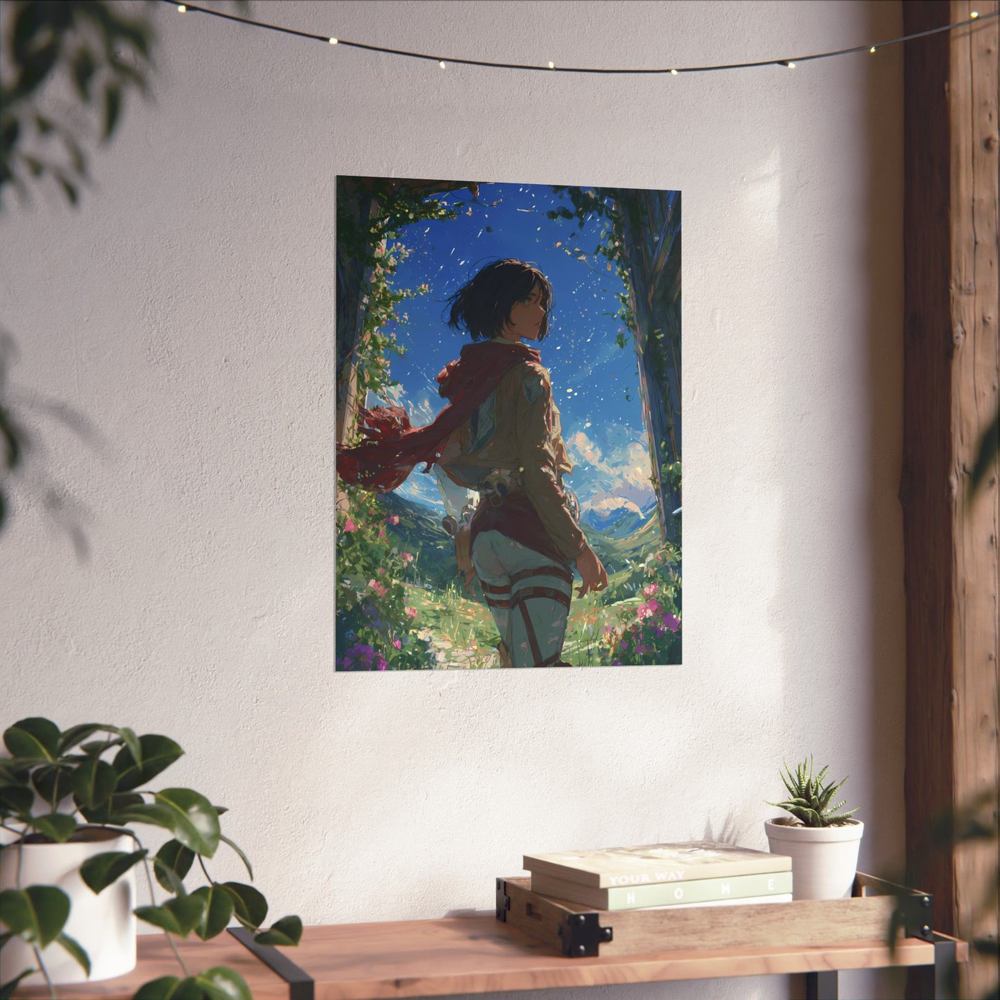 Mikasa Ackerman, Attack On Titan Anime Fan Art Matte Vertical Poster Wall Art