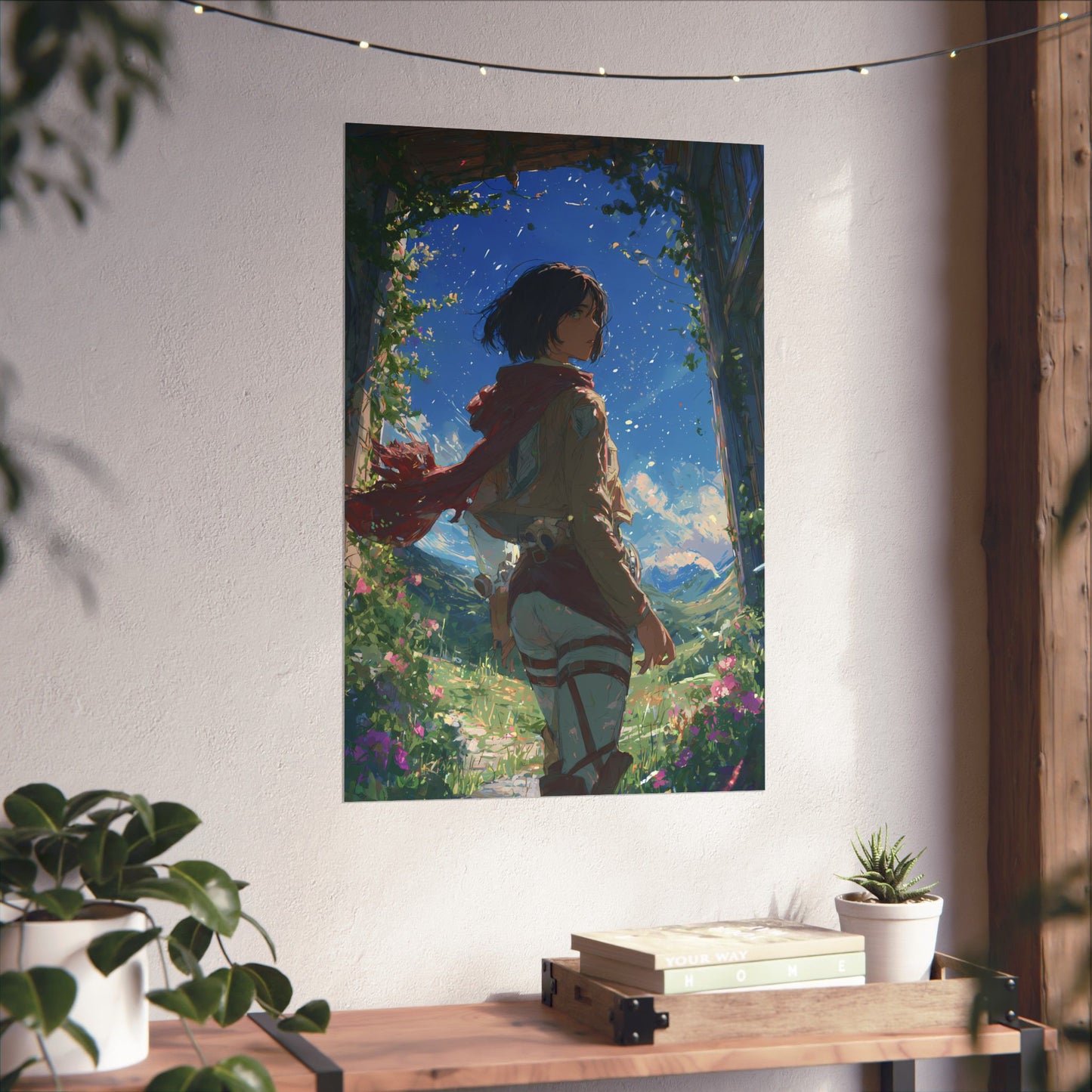 Mikasa Ackerman, Attack On Titan Anime Fan Art Matte Vertical Poster Wall Art
