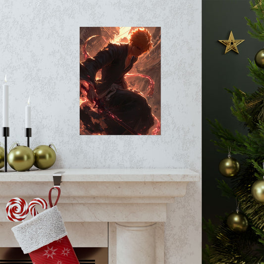 Ichigo Kurosaki Bleach Thousand Year Blood War Anime Matte Vertical Poster Wall Art