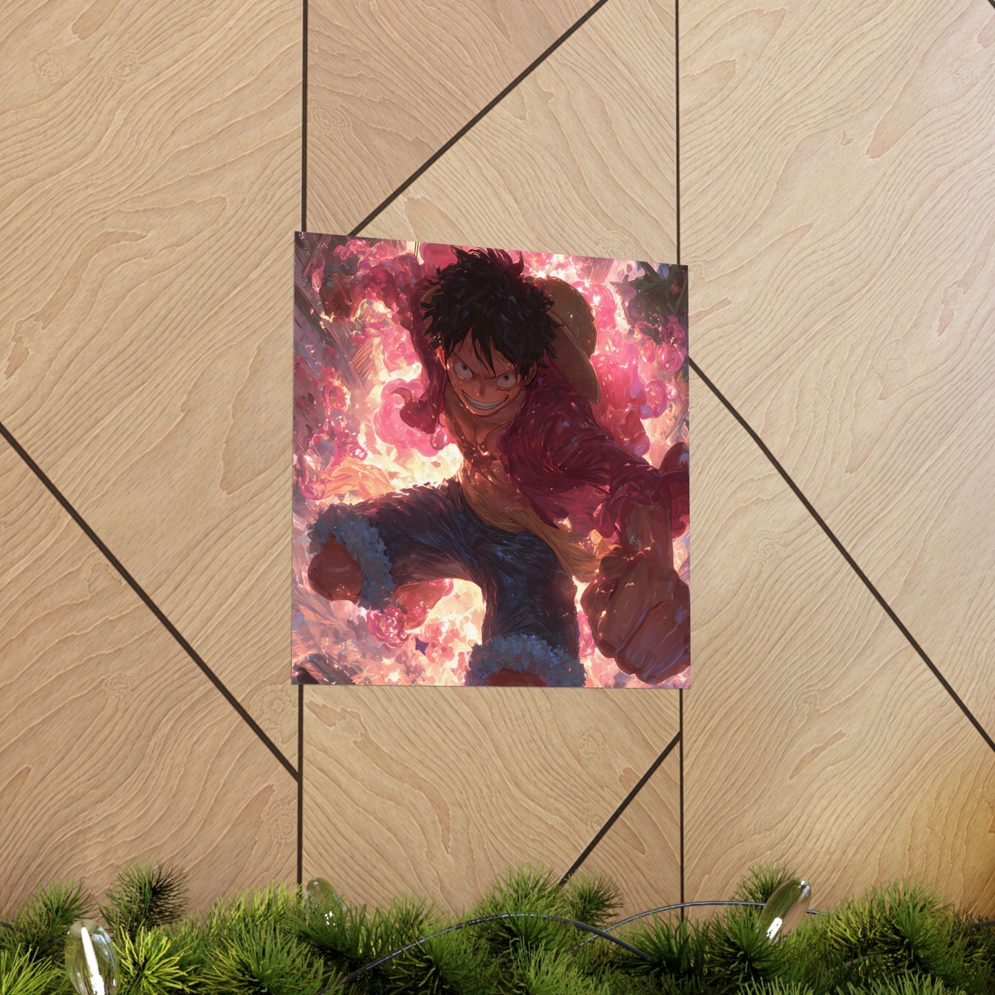 Monkey D. Luffy, One Piece Anime Gomu Gomu No Mi Matte Vertical Poster Wall Art