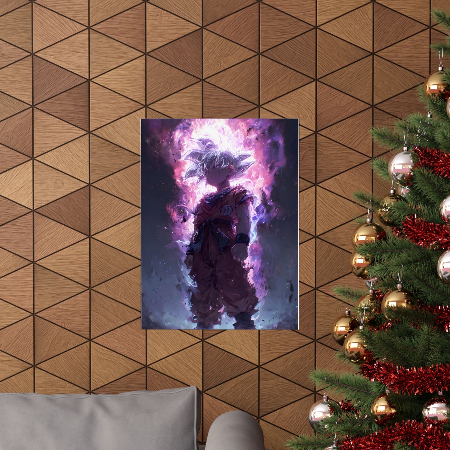 Ultra Instinct Kid Goku, UI Dragon Ball Super Matte Vertical Poster Wall Art