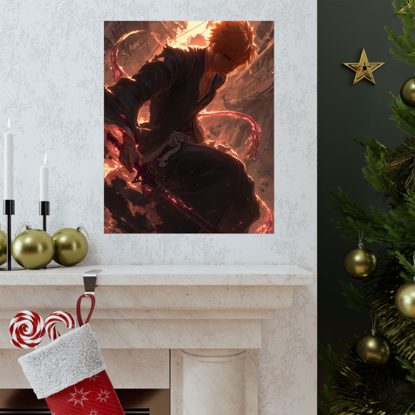 Ichigo Kurosaki Bleach Thousand Year Blood War Anime Matte Vertical Poster Wall Art