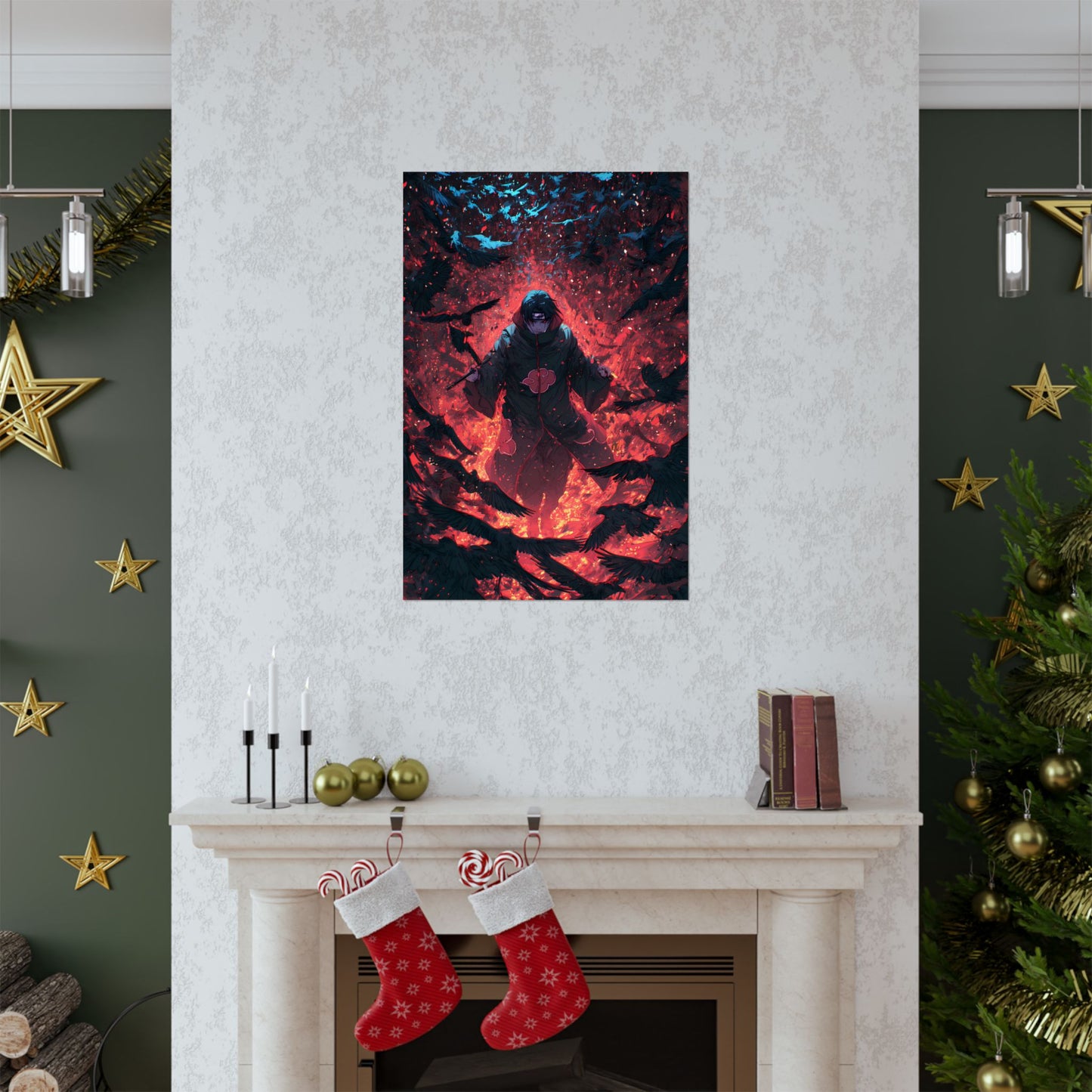 Itachi Uchiha, Tsukuyomi Naruto Shippuden Anime Fan Art Vertical Poster Wall Art