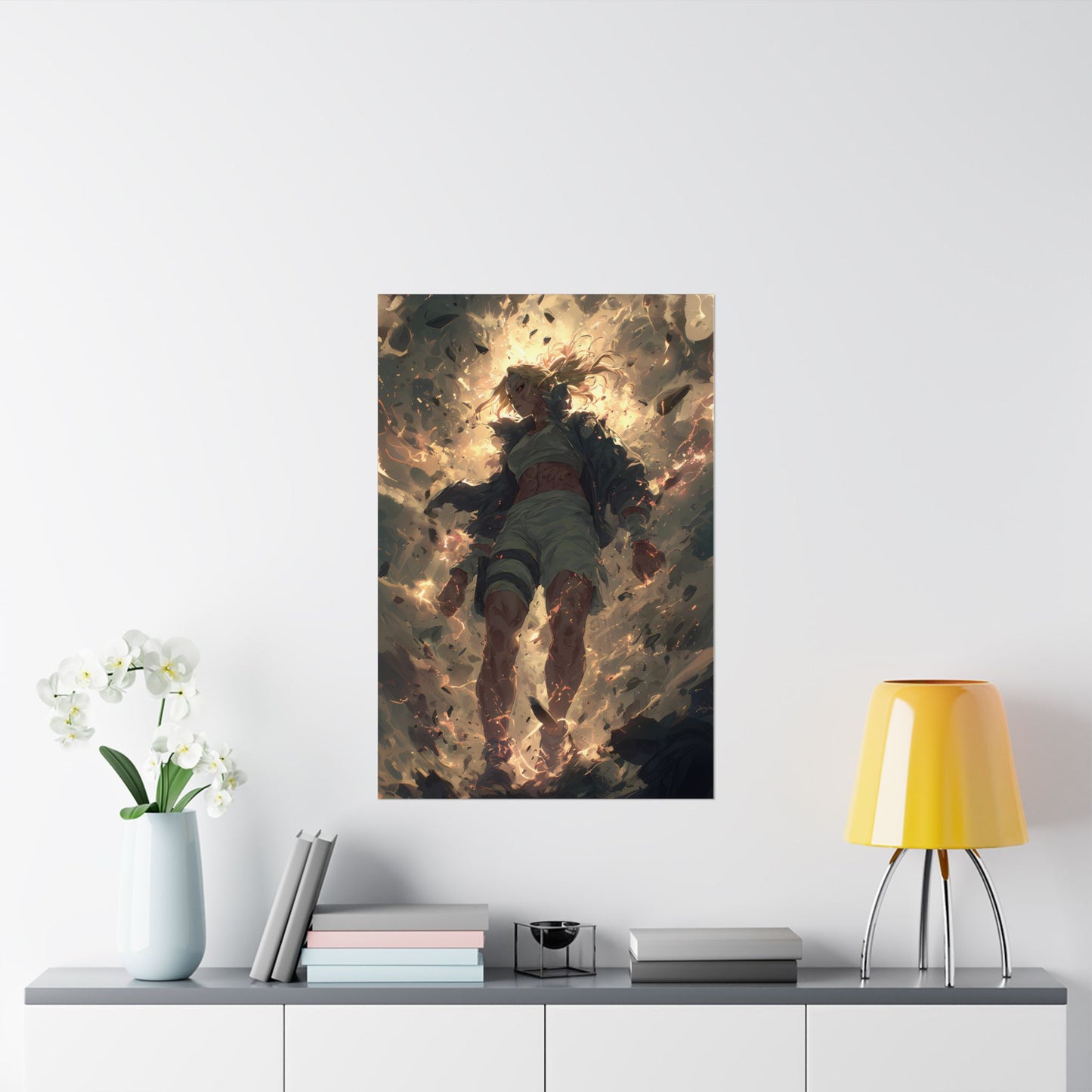 Tsunade Senju, Naruto Shippuden Anime Fan Art Matte Vertical Poster Wall Art