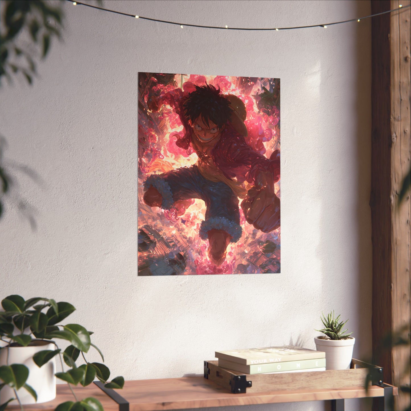 Monkey D. Luffy, One Piece Anime Gomu Gomu No Mi Matte Vertical Poster Wall Art