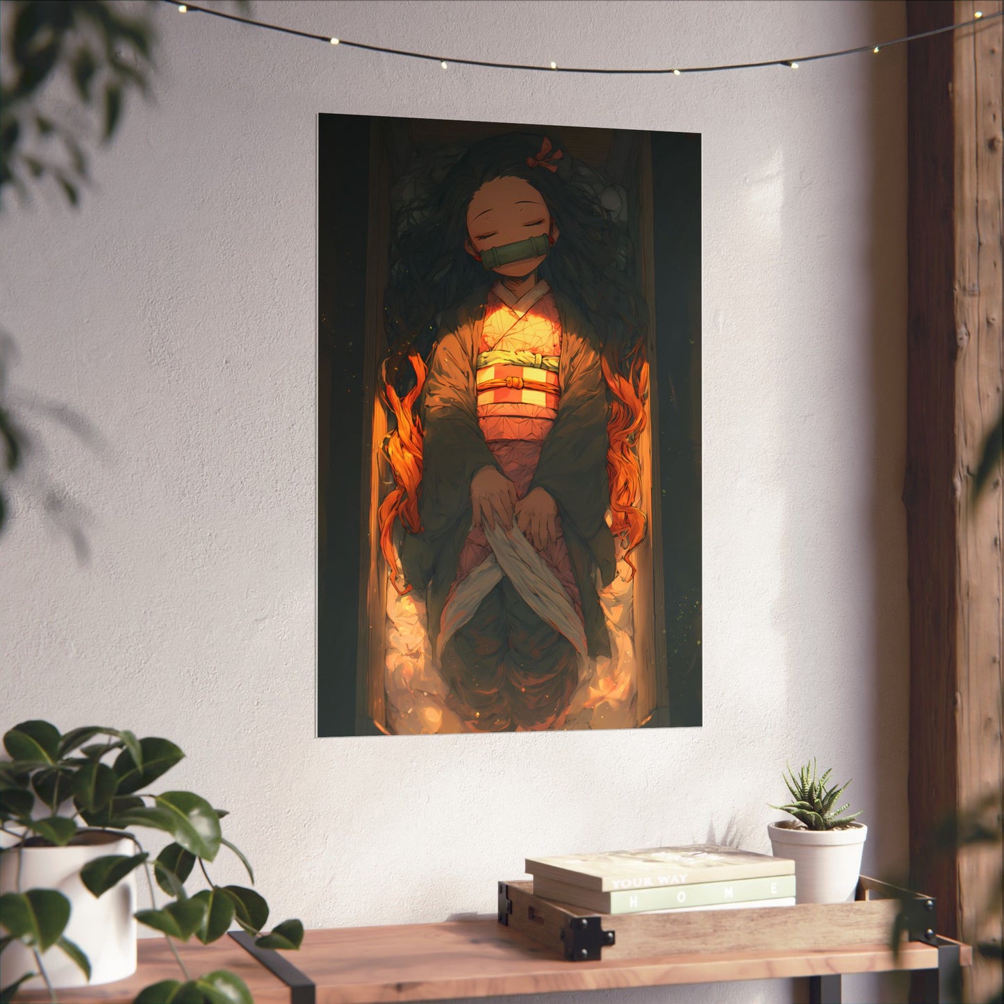 Sleeping Nezuko, Demon Slayer Anime Matte Vertical Poster Wall Art