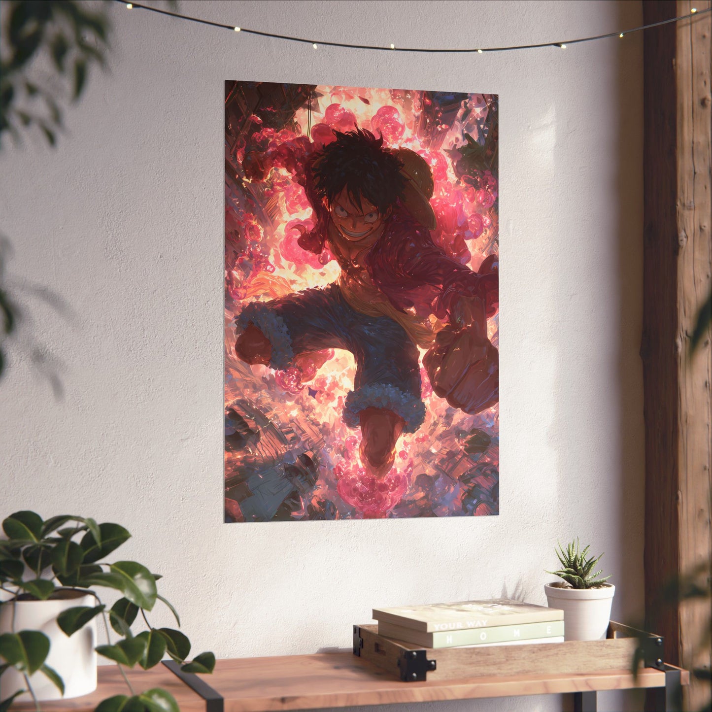 Monkey D. Luffy, One Piece Anime Gomu Gomu No Mi Matte Vertical Poster Wall Art