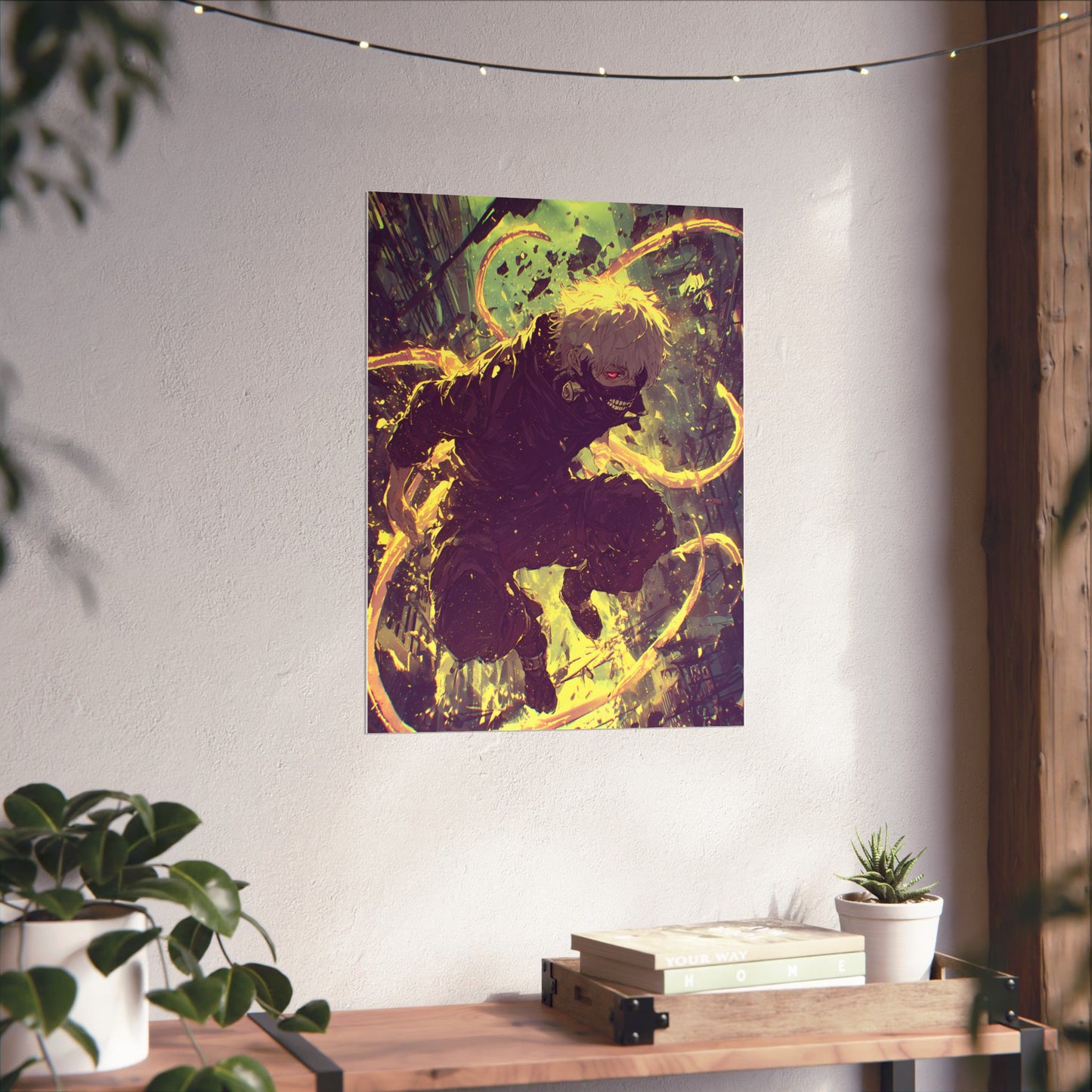 Tokyo Ghoul One Eyed Ghoul Kaneki Ken Anime Fan Art Matte Vertical Poster Wall Art