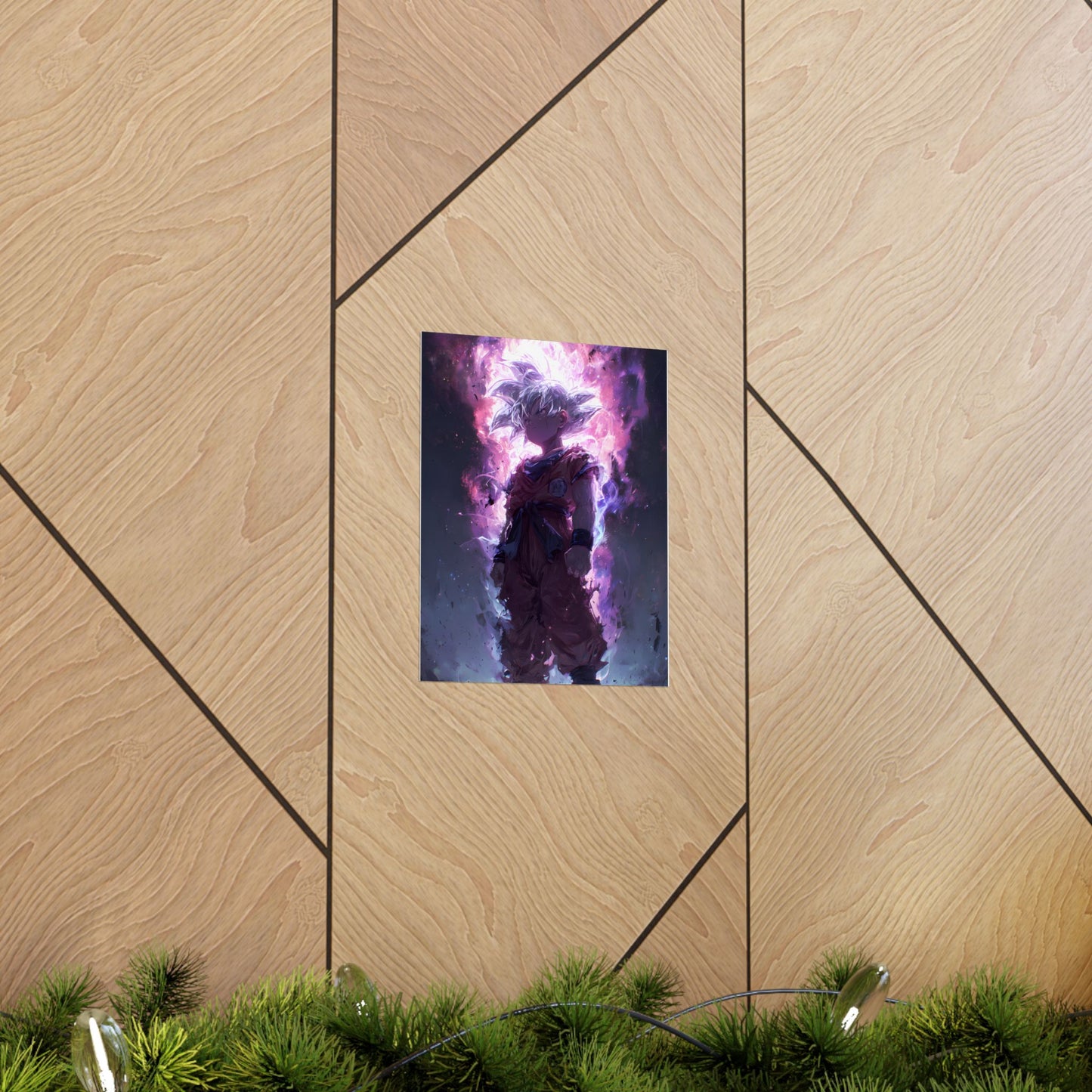 Ultra Instinct Kid Goku, UI Dragon Ball Super Matte Vertical Poster Wall Art
