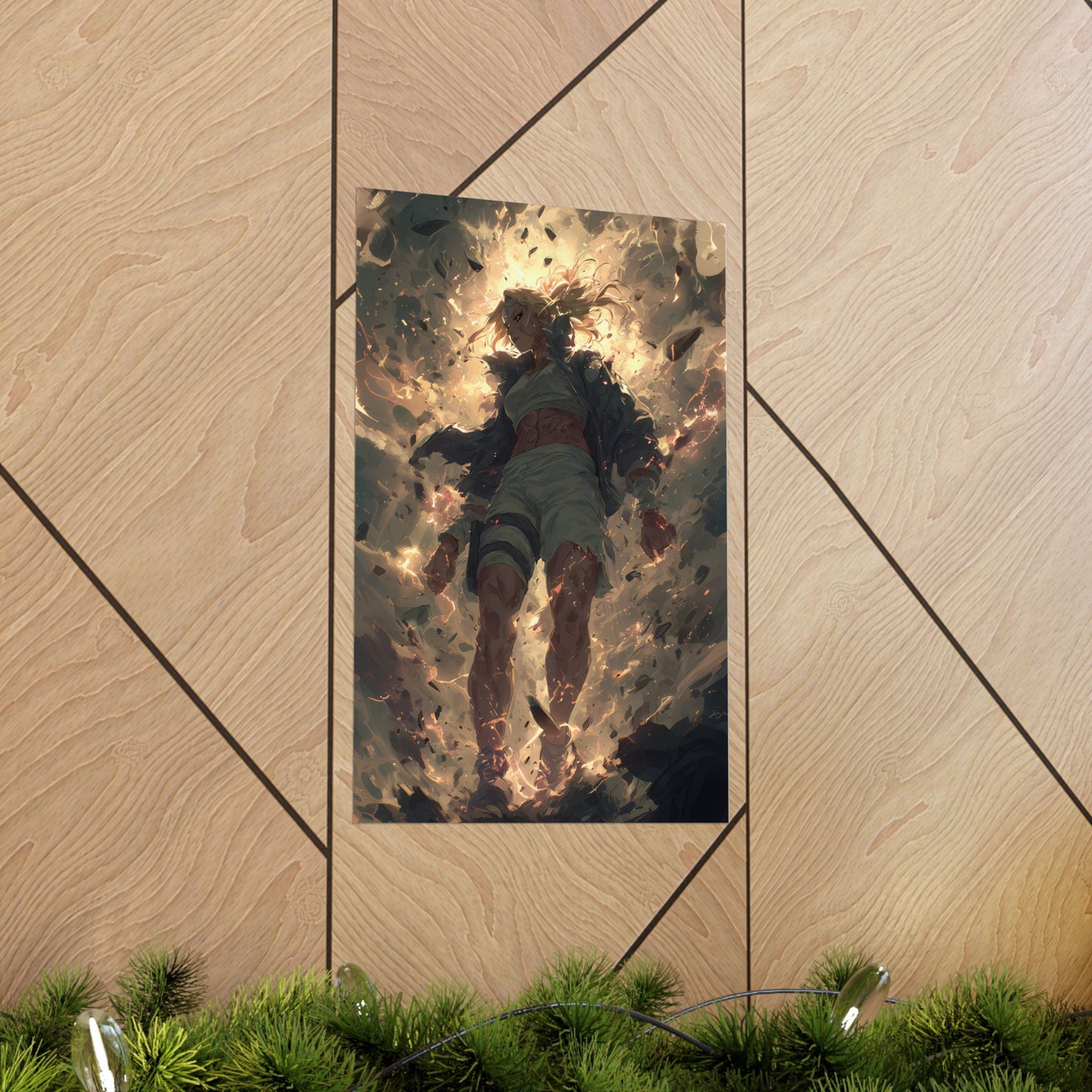 Tsunade Senju, Naruto Shippuden Anime Fan Art Matte Vertical Poster Wall Art