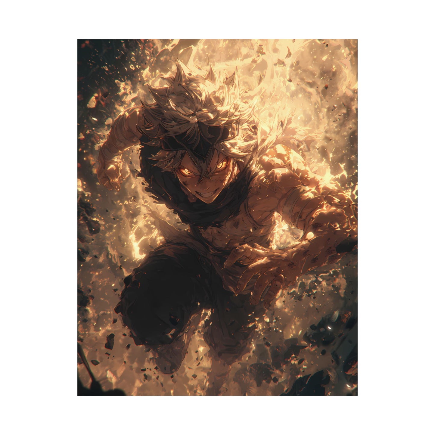 Black Clover Asta Anime Matte Vertical Poster Wall Art