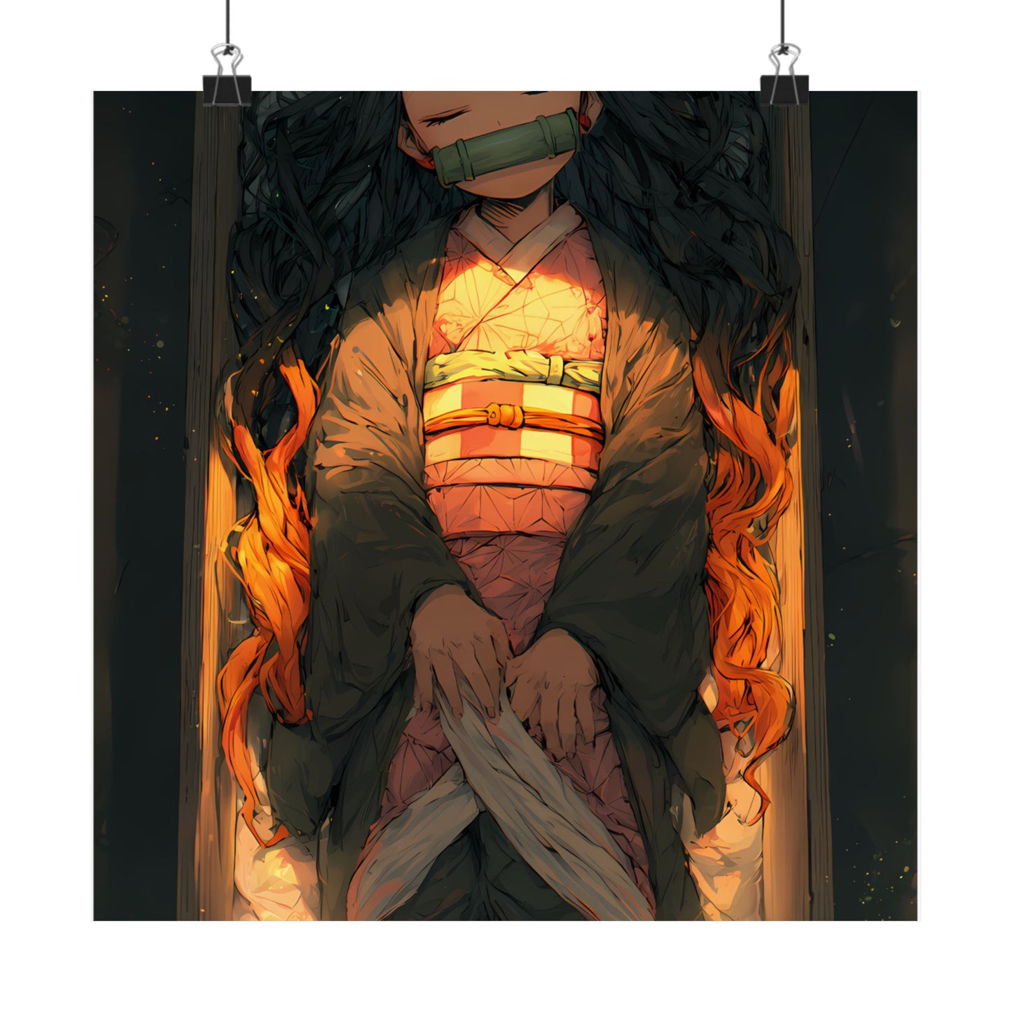 Sleeping Nezuko, Demon Slayer Anime Matte Vertical Poster Wall Art
