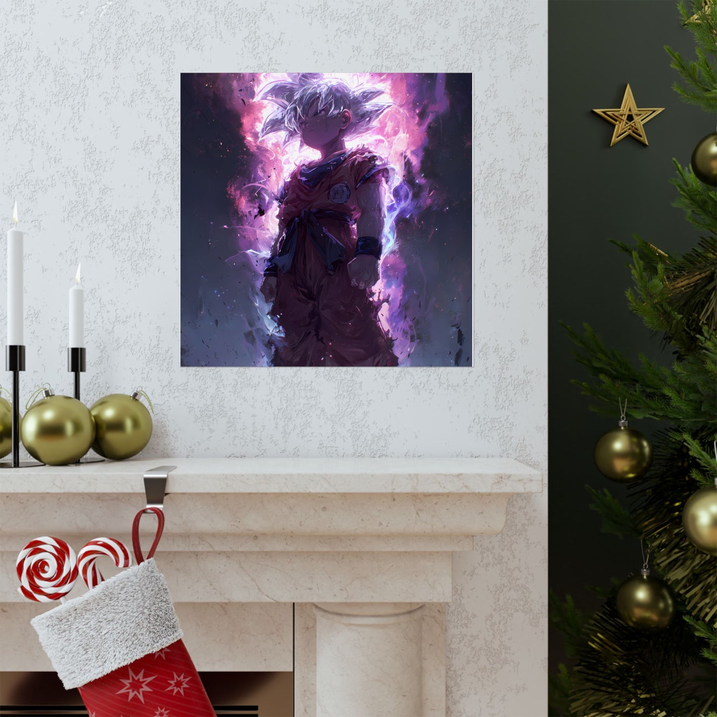 Ultra Instinct Kid Goku, UI Dragon Ball Super Matte Vertical Poster Wall Art
