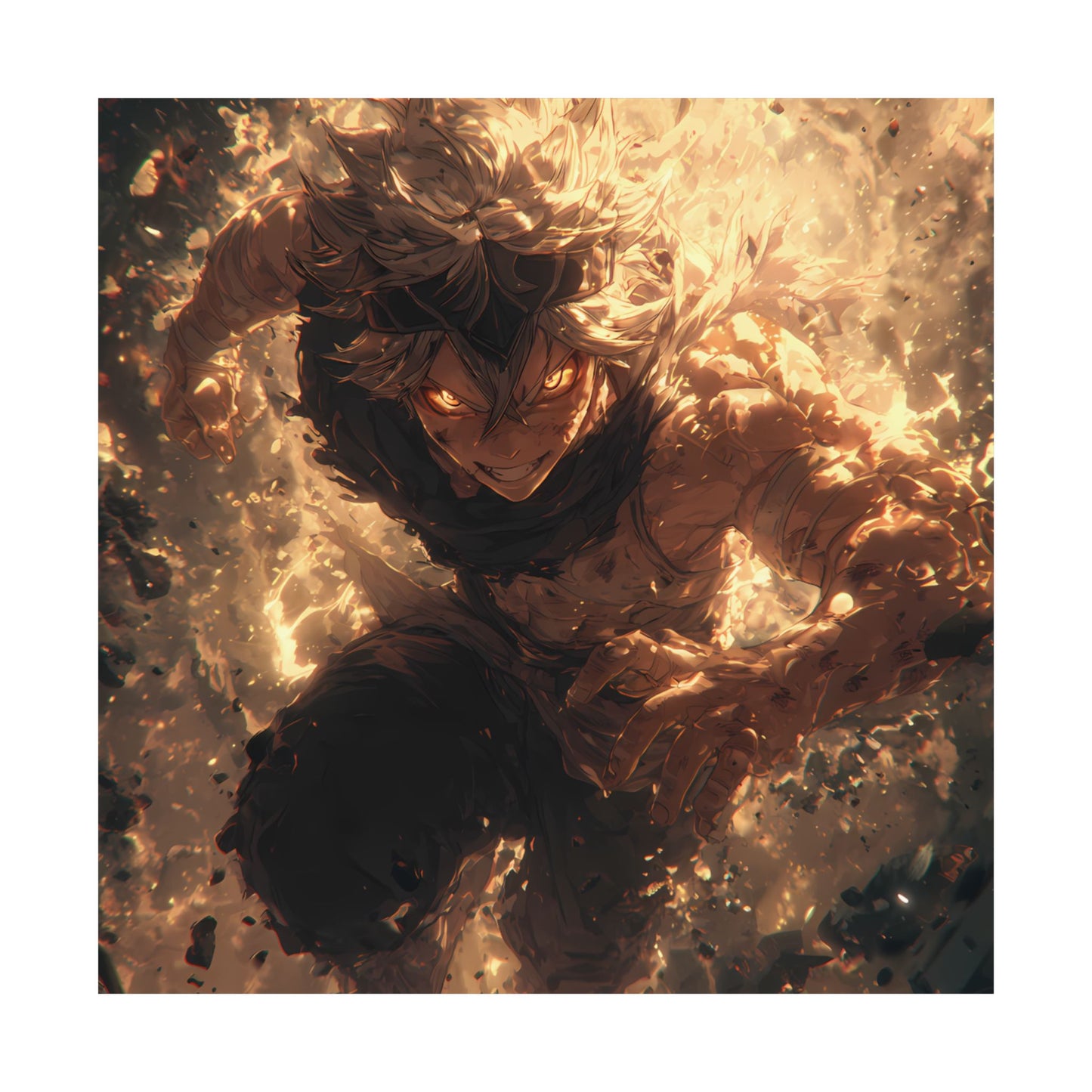 Black Clover Asta Anime Matte Vertical Poster Wall Art