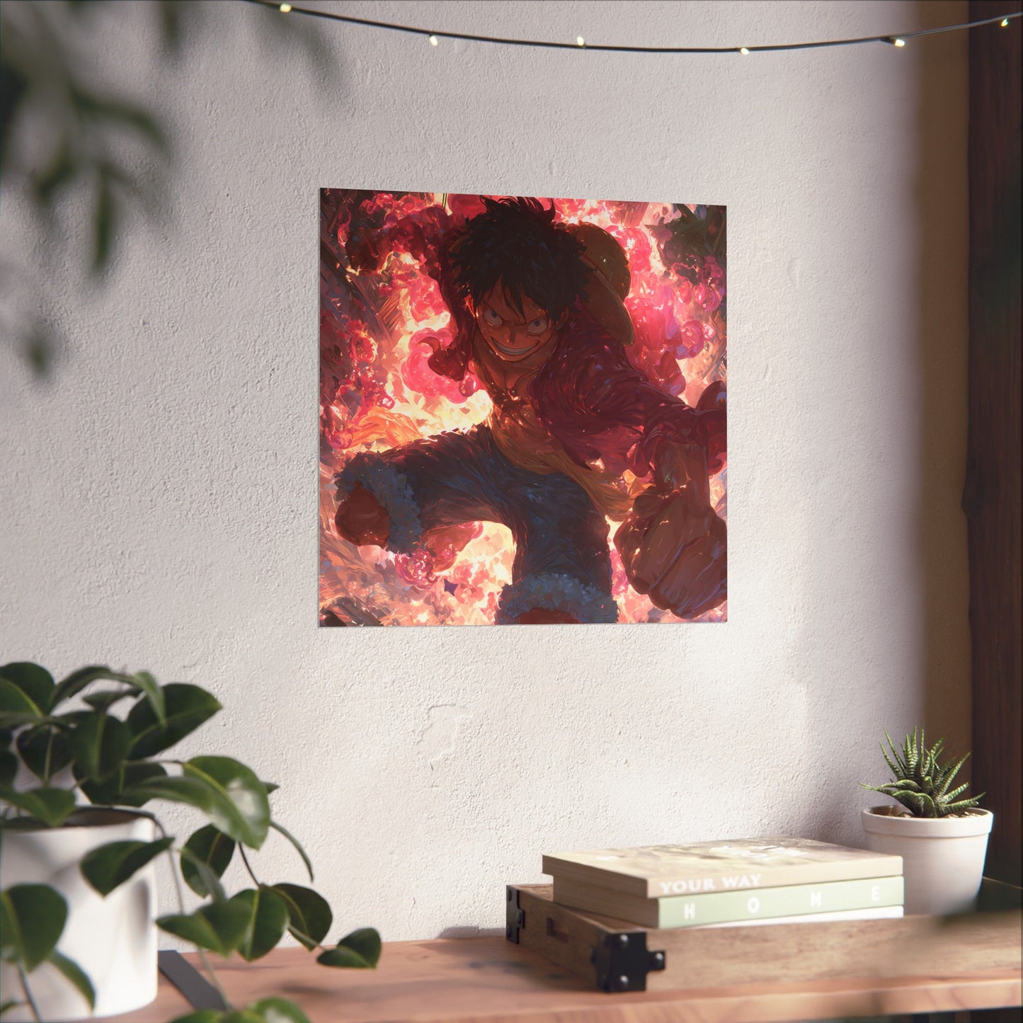Monkey D. Luffy, One Piece Anime Gomu Gomu No Mi Matte Vertical Poster Wall Art