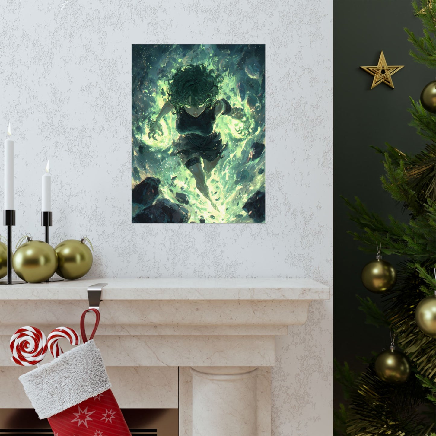Tornado Of Terror Tatsumaki, One Punch Man Anime Matte Vertical Poster Wall Art