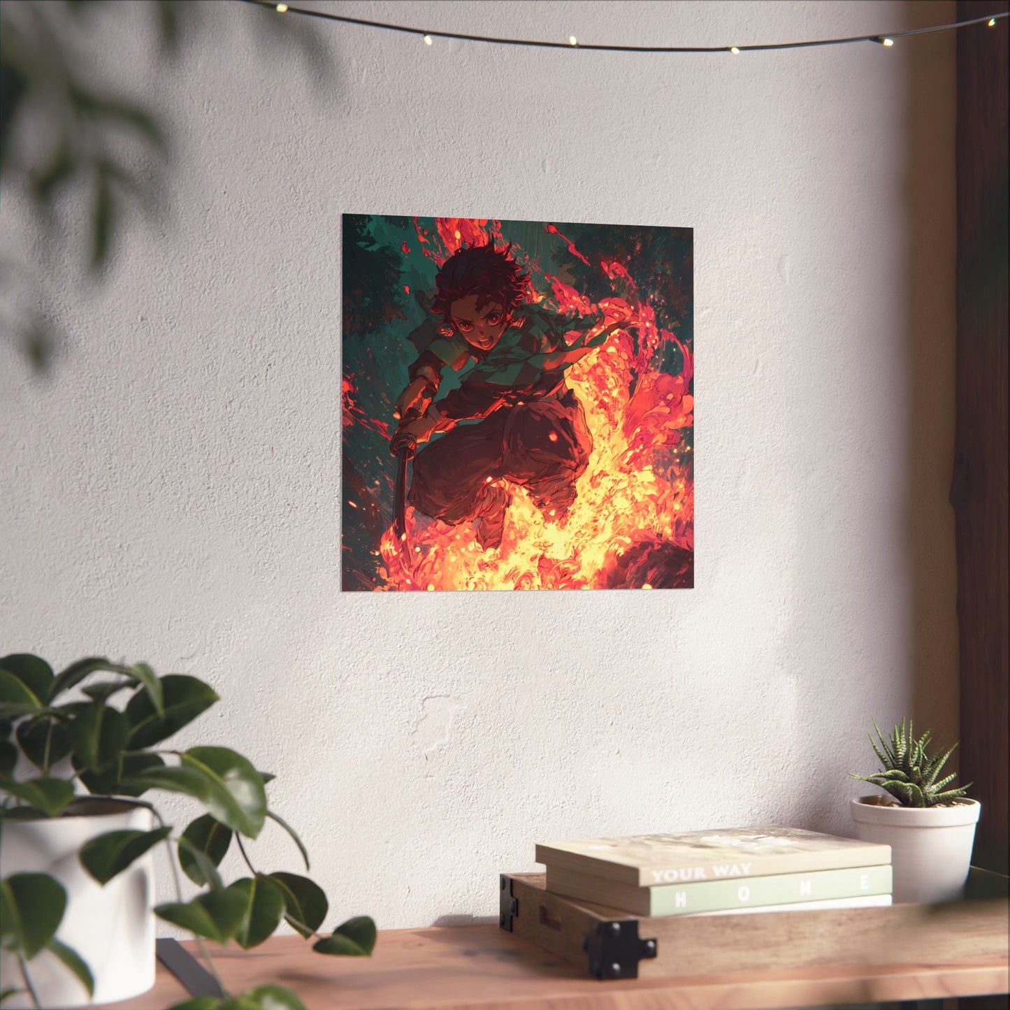 Tanjiro Kamado Hinokami Kagura, Demon Slayer Anime Matte Vertical Poster Wall Art