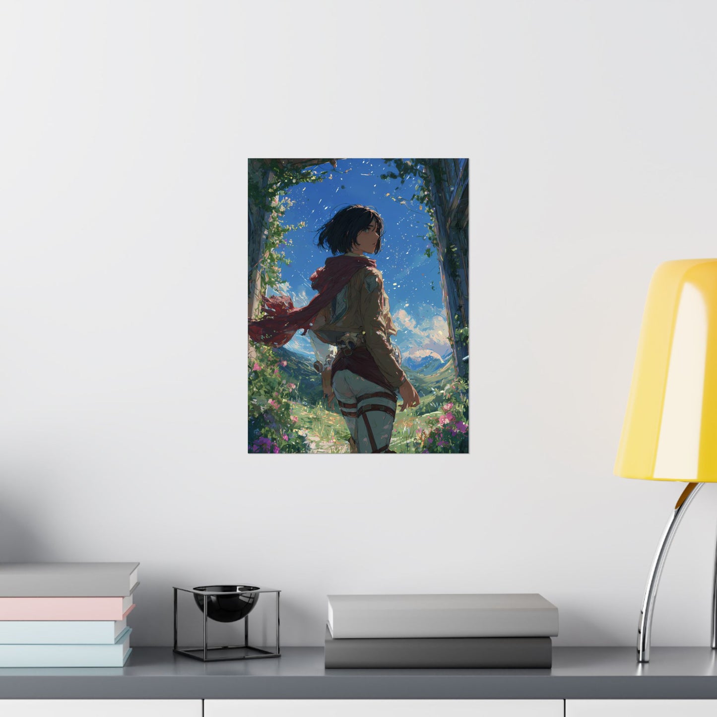 Mikasa Ackerman, Attack On Titan Anime Fan Art Matte Vertical Poster Wall Art